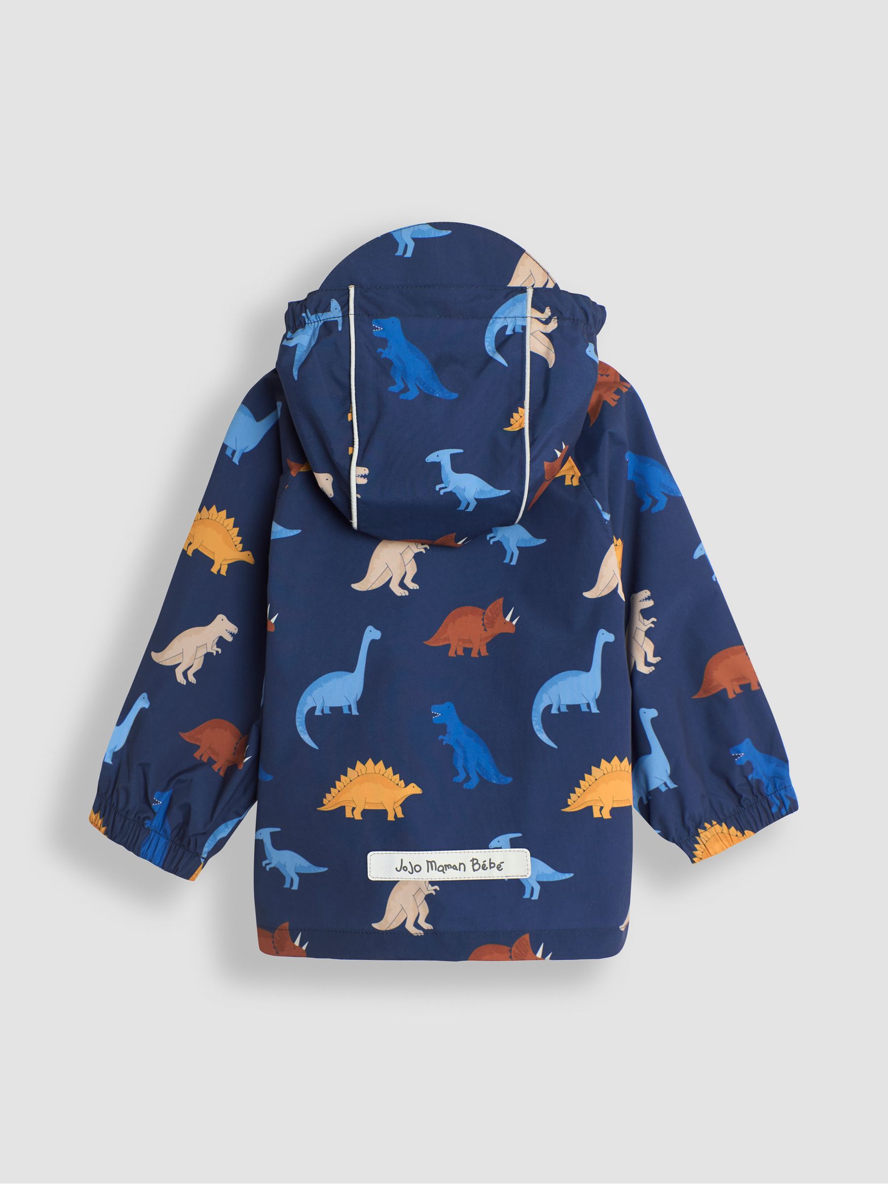 Blue Dinosaur Pack-Away Rain Jacket