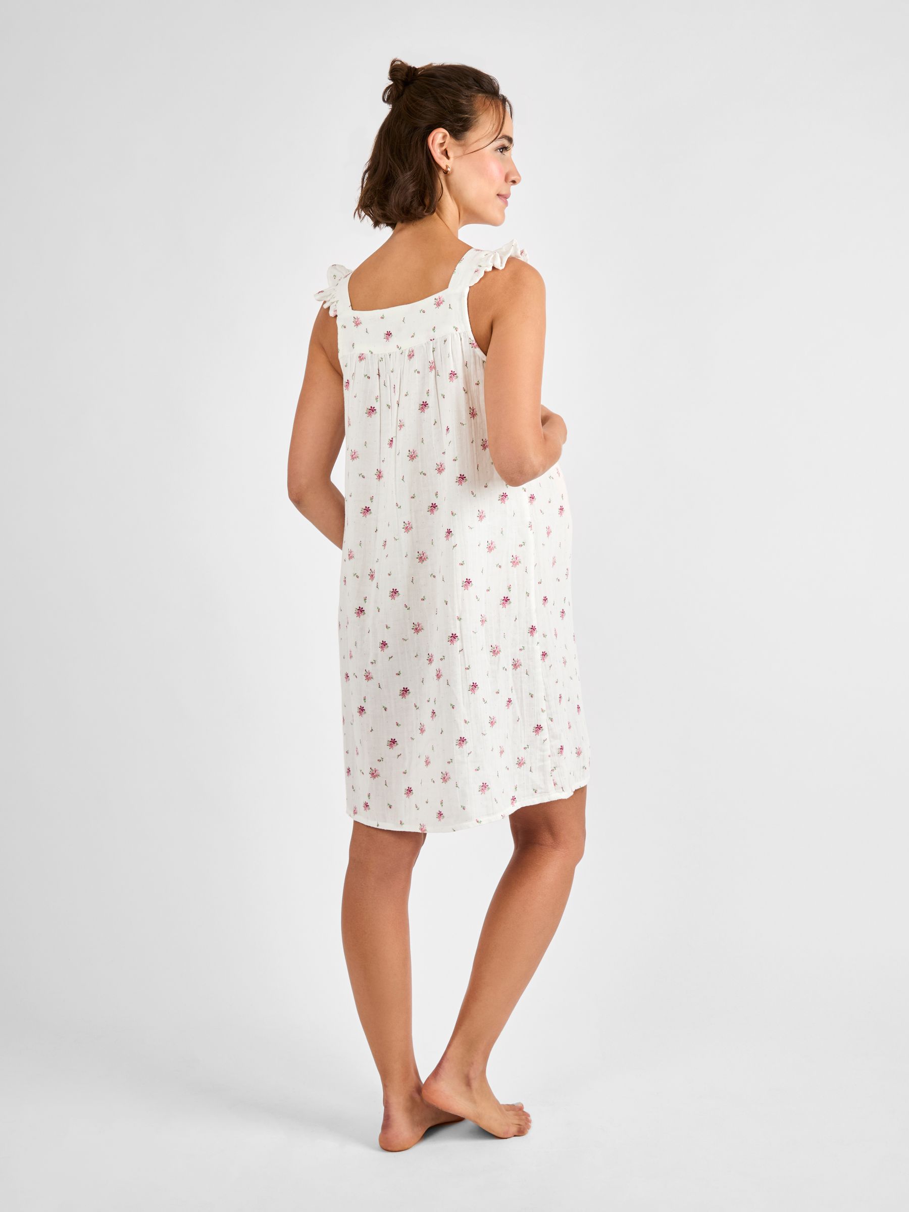 Cream Floral Maternity Nightdress