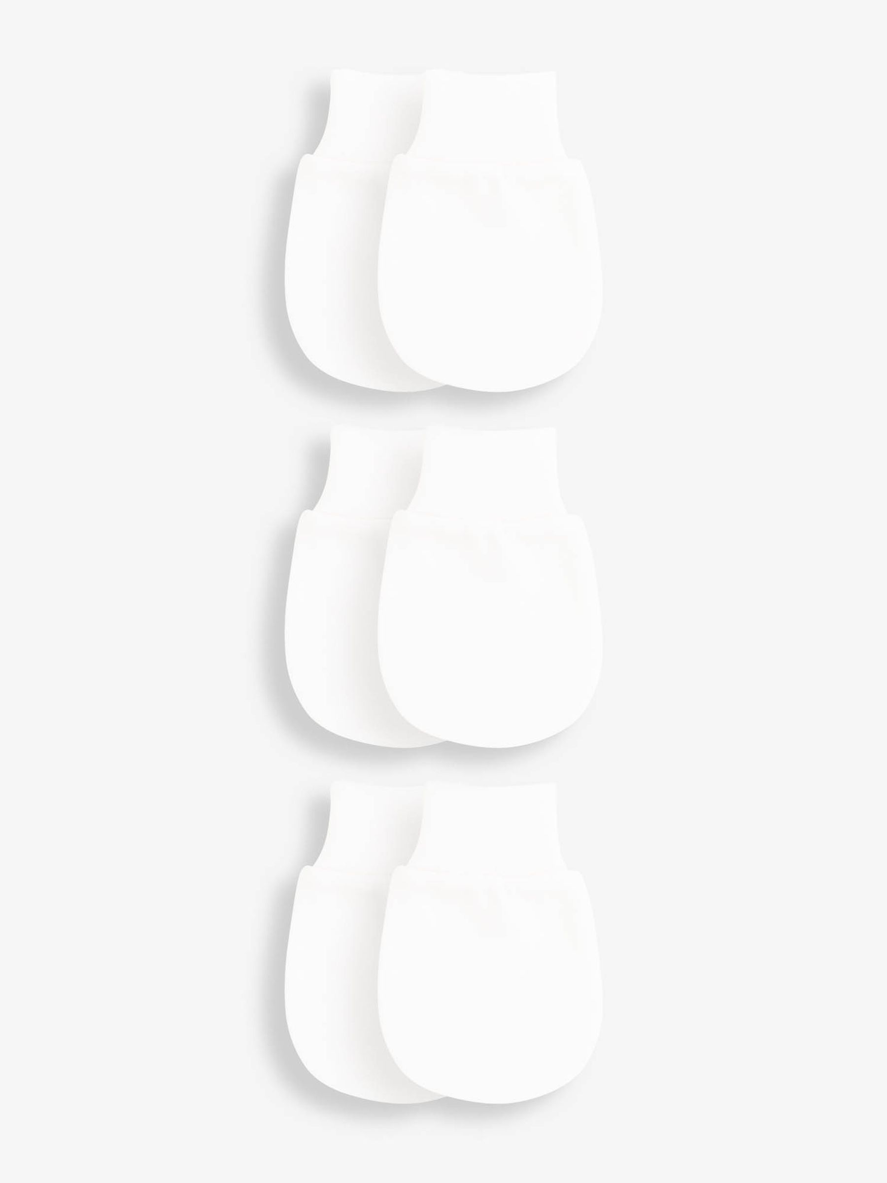 White 3-Pack Scratch Mitts