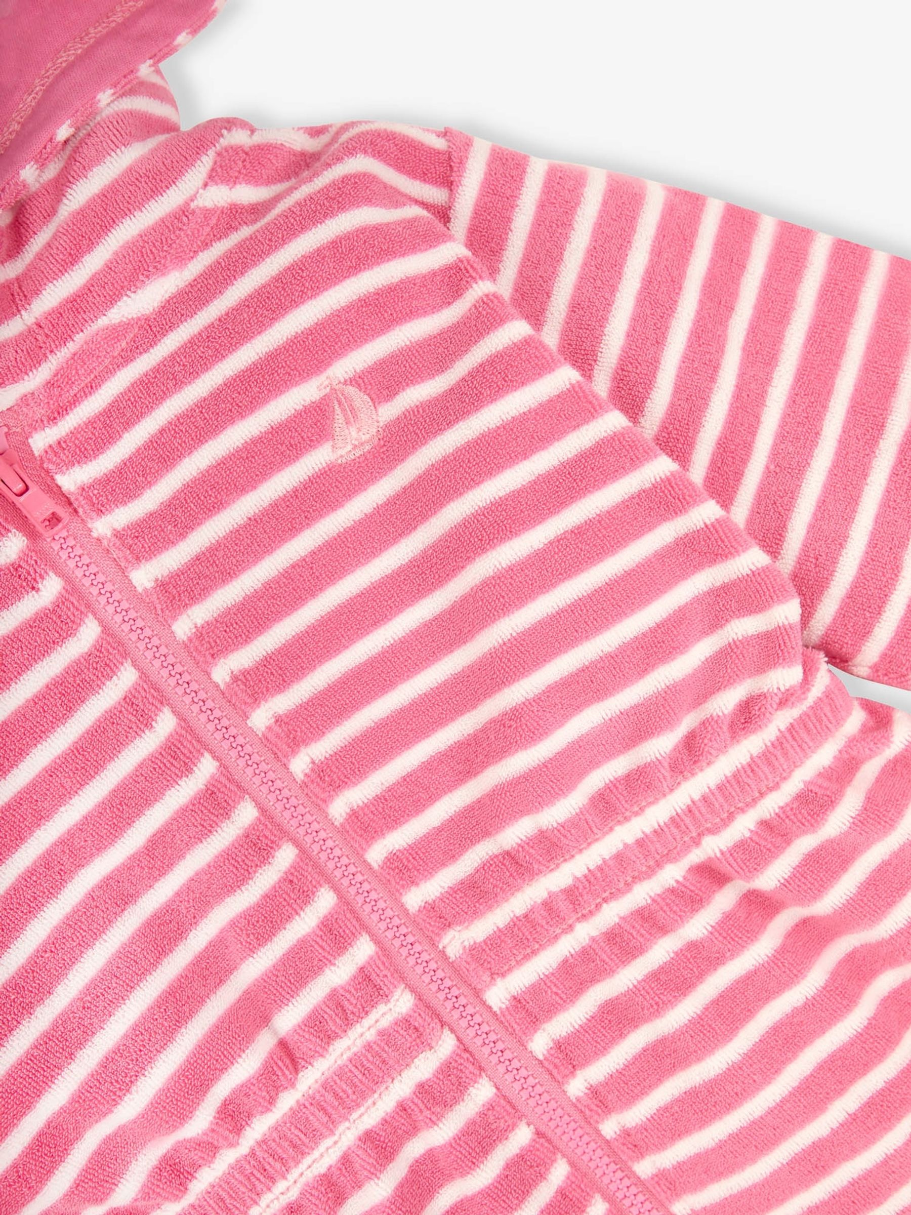 Pink Towelling Zip-Up Dress