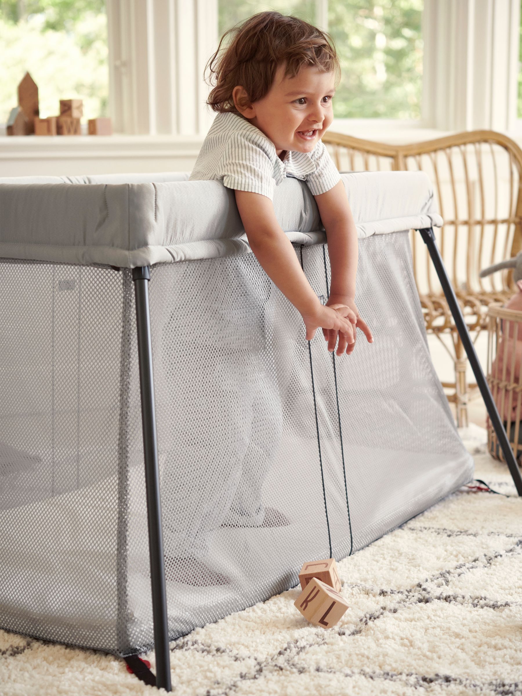 BabyBjörn Silver Travel Cot