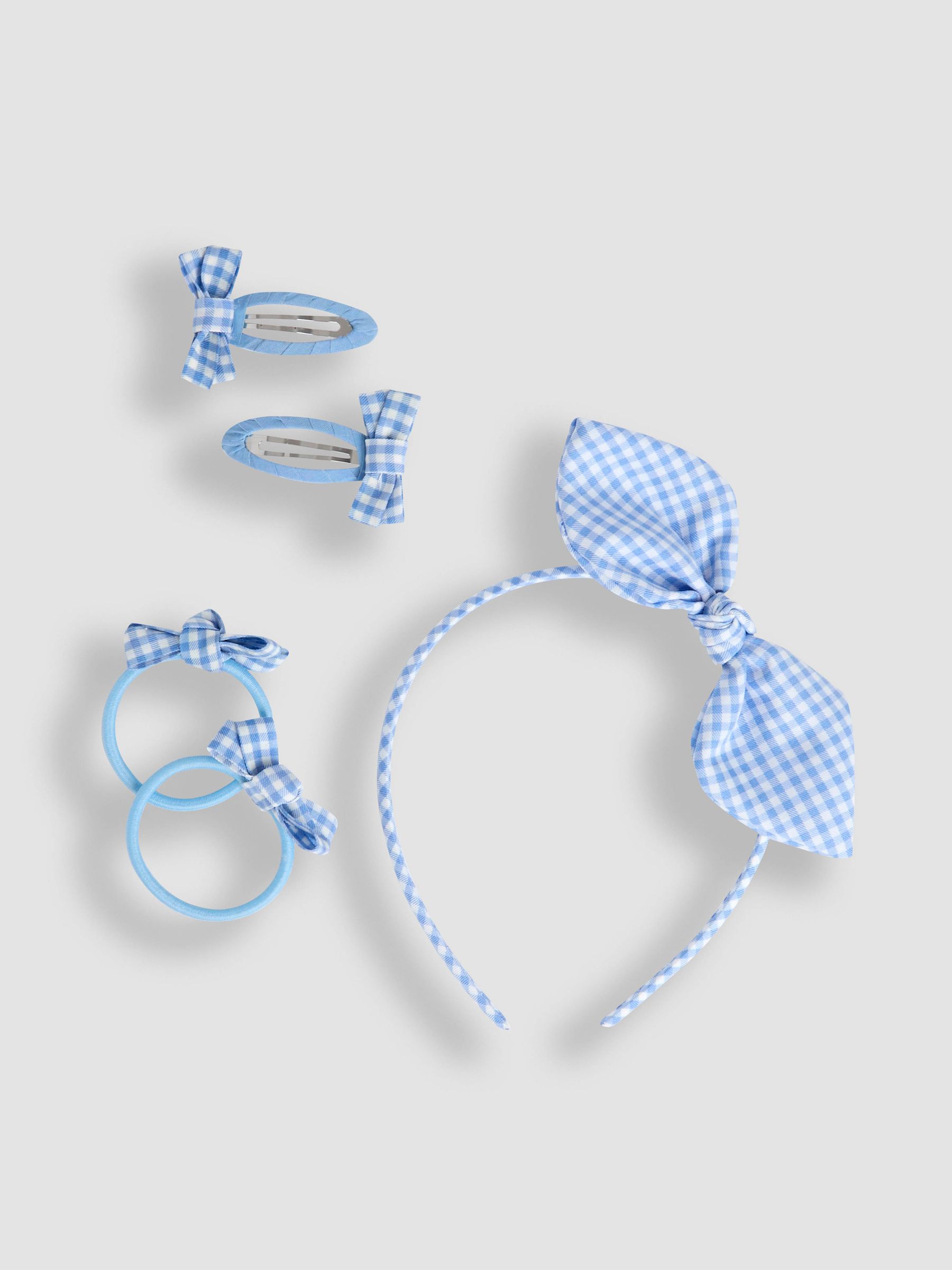 Pink Gingham Hair Accessories Pack