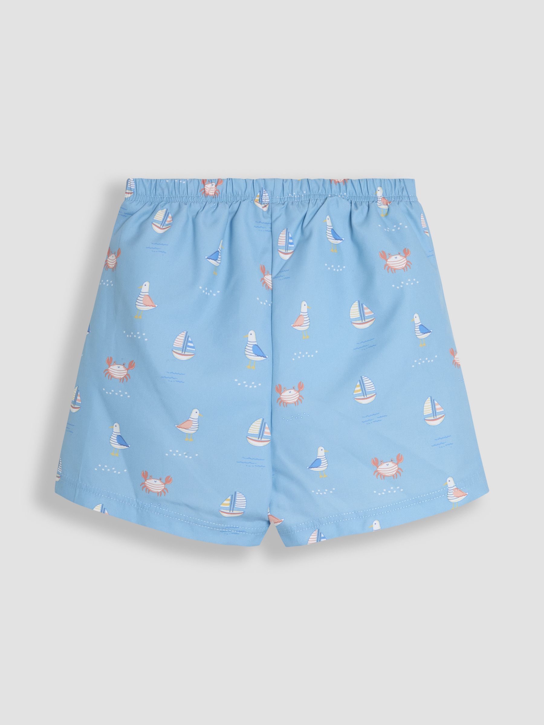 Pale Blue Swim Shorts With Nappy