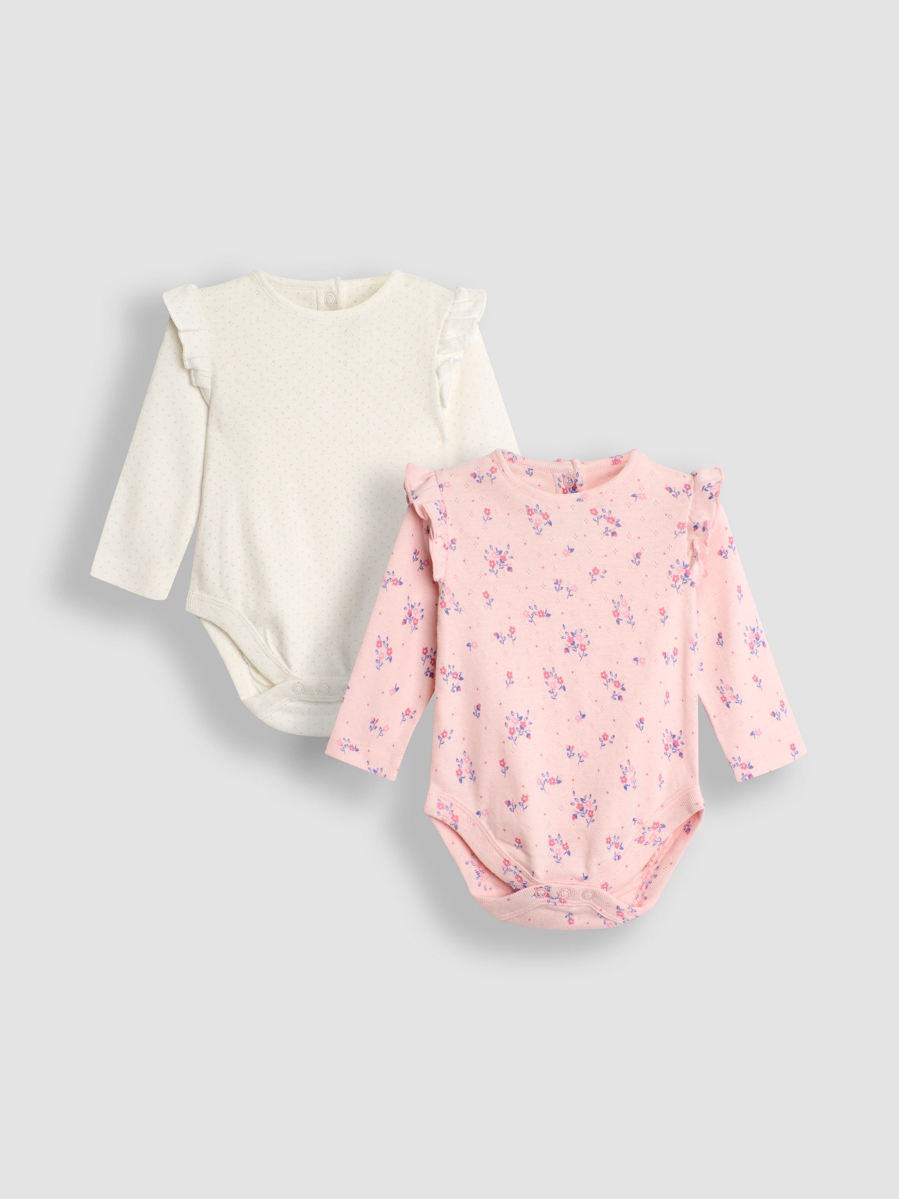 Cream Floral Pointelle Bodies 2 Pack