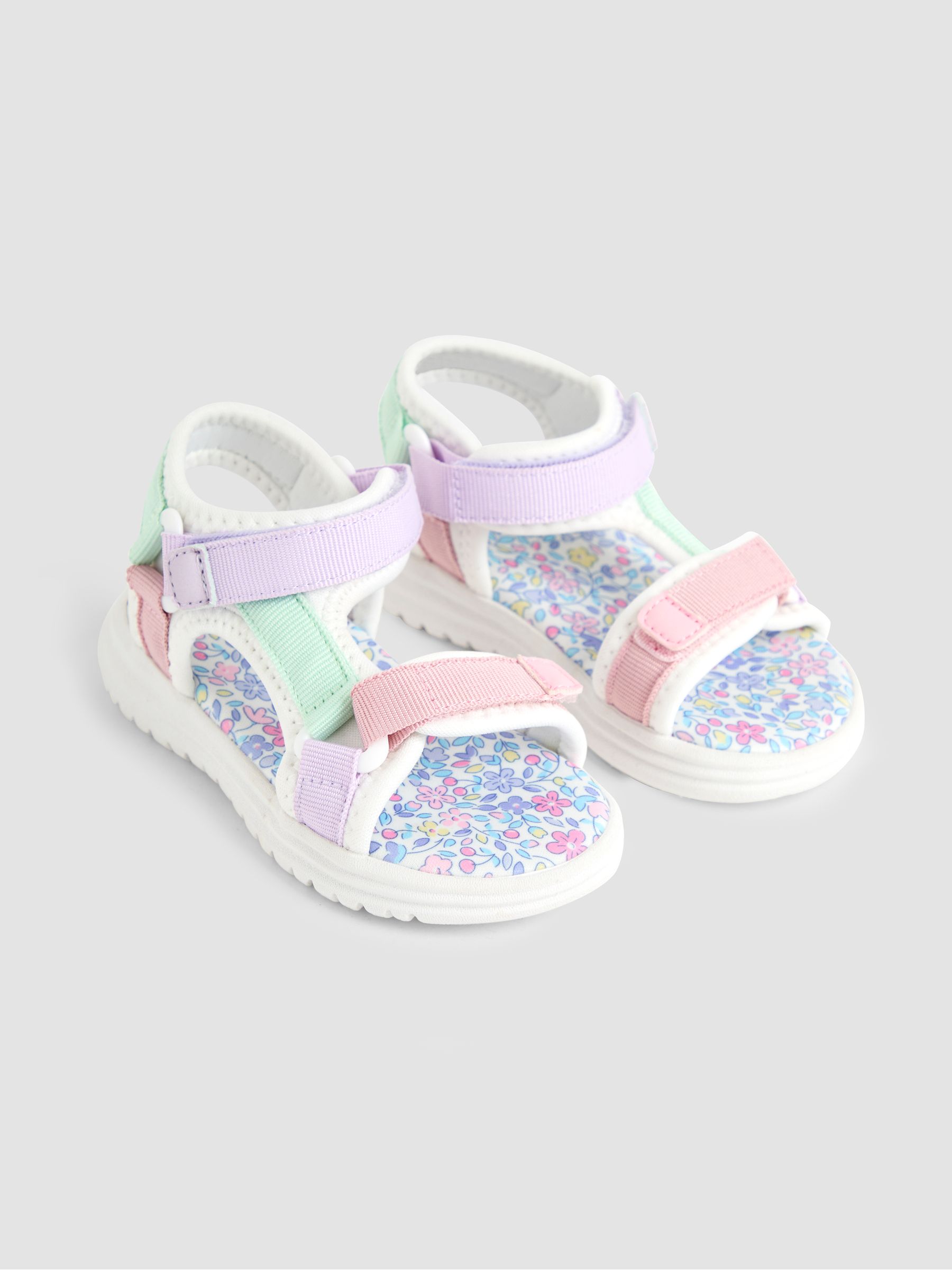 Pink Adjustable Strap Sandals
