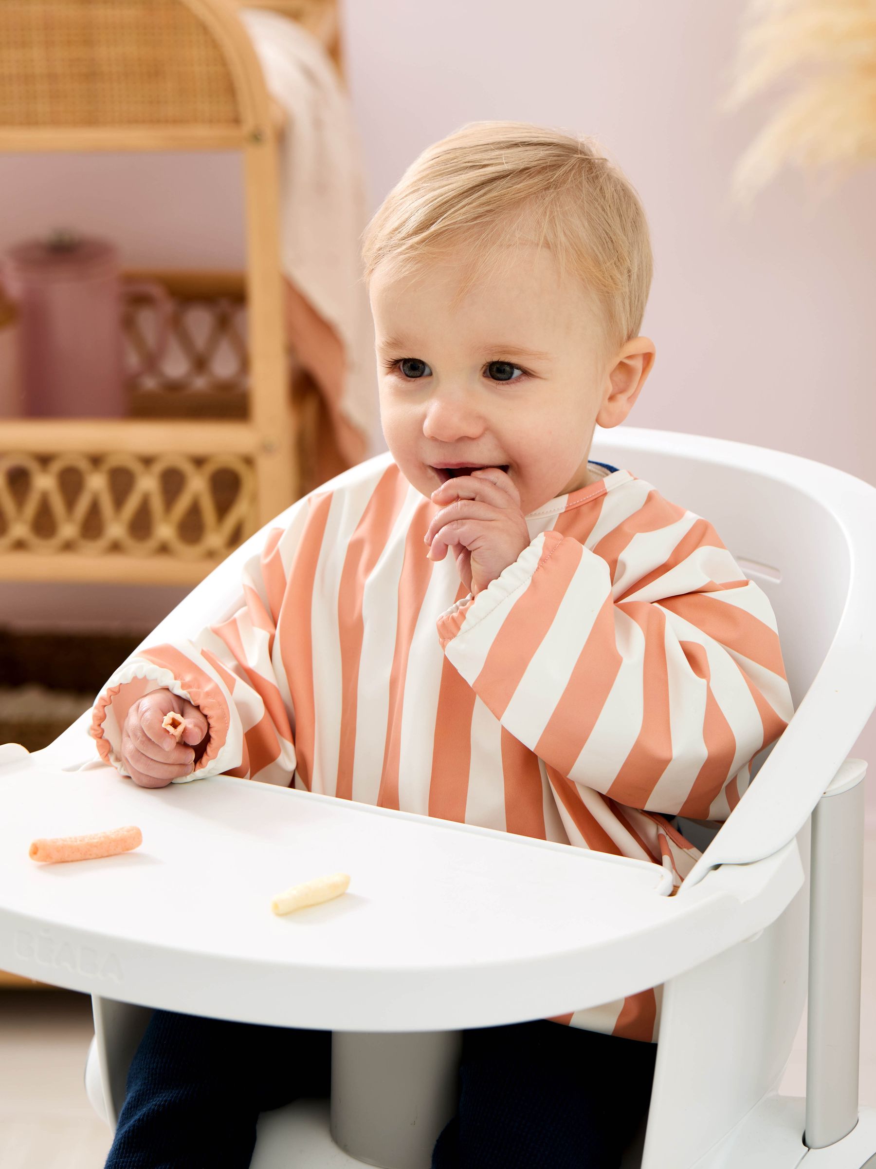 Orange Stripe Sleeved Bib