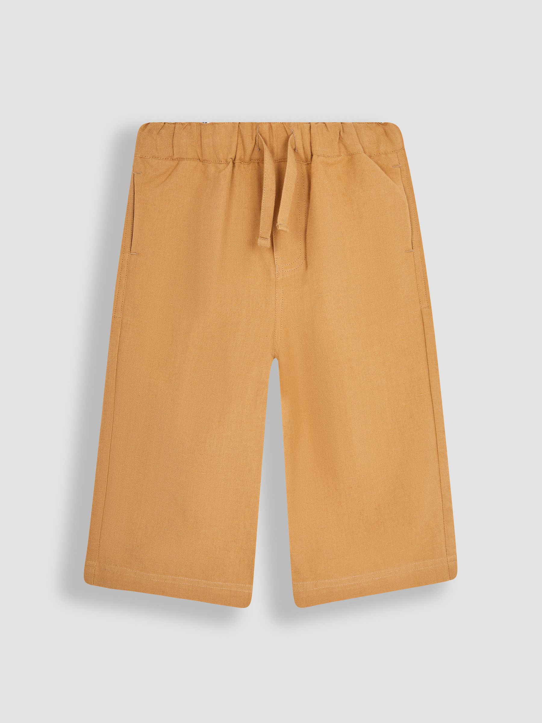 Tan Brown Cotton Linen Summer Trousers