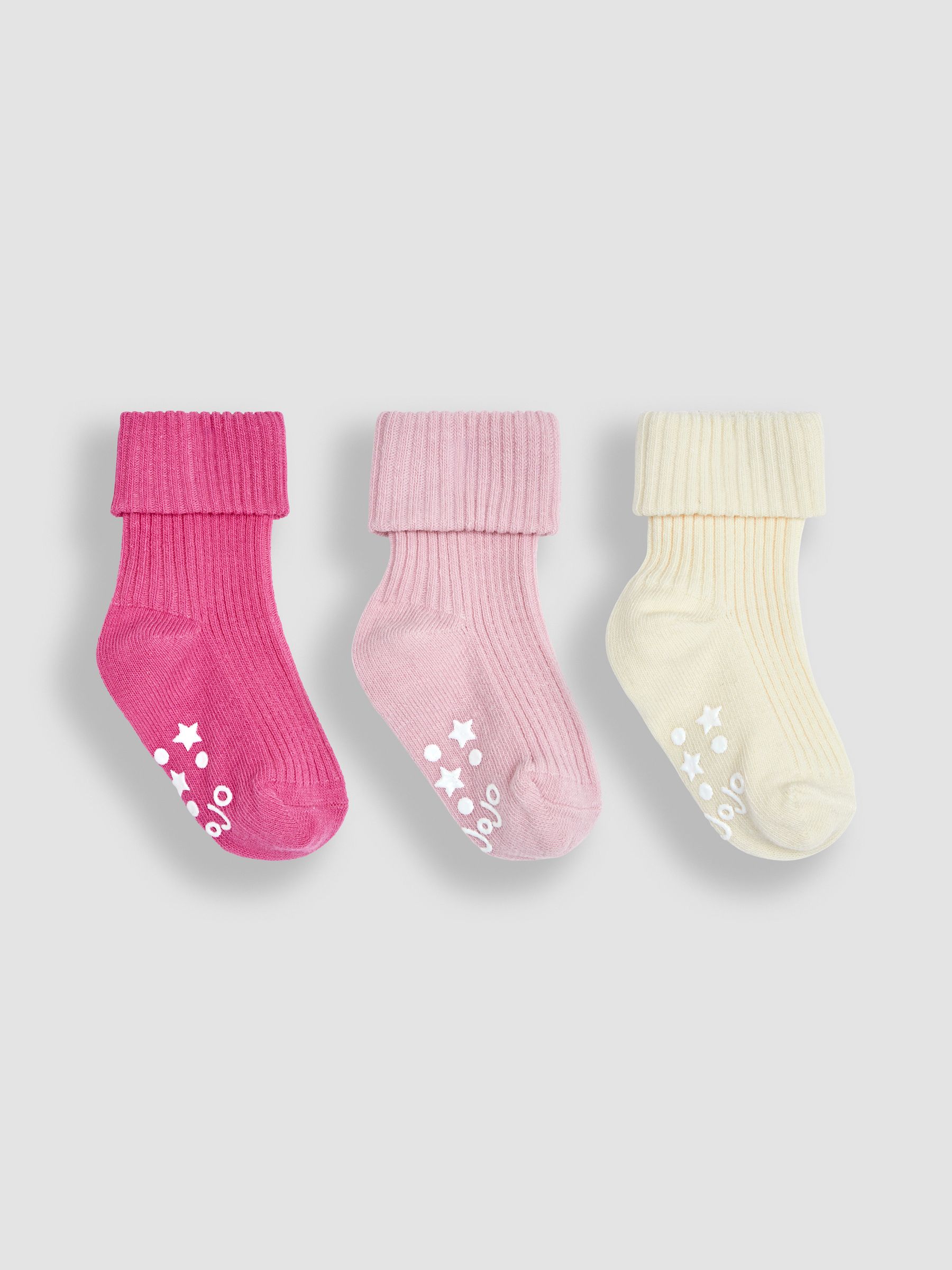 Pink 3-Pack Ribbed Socks