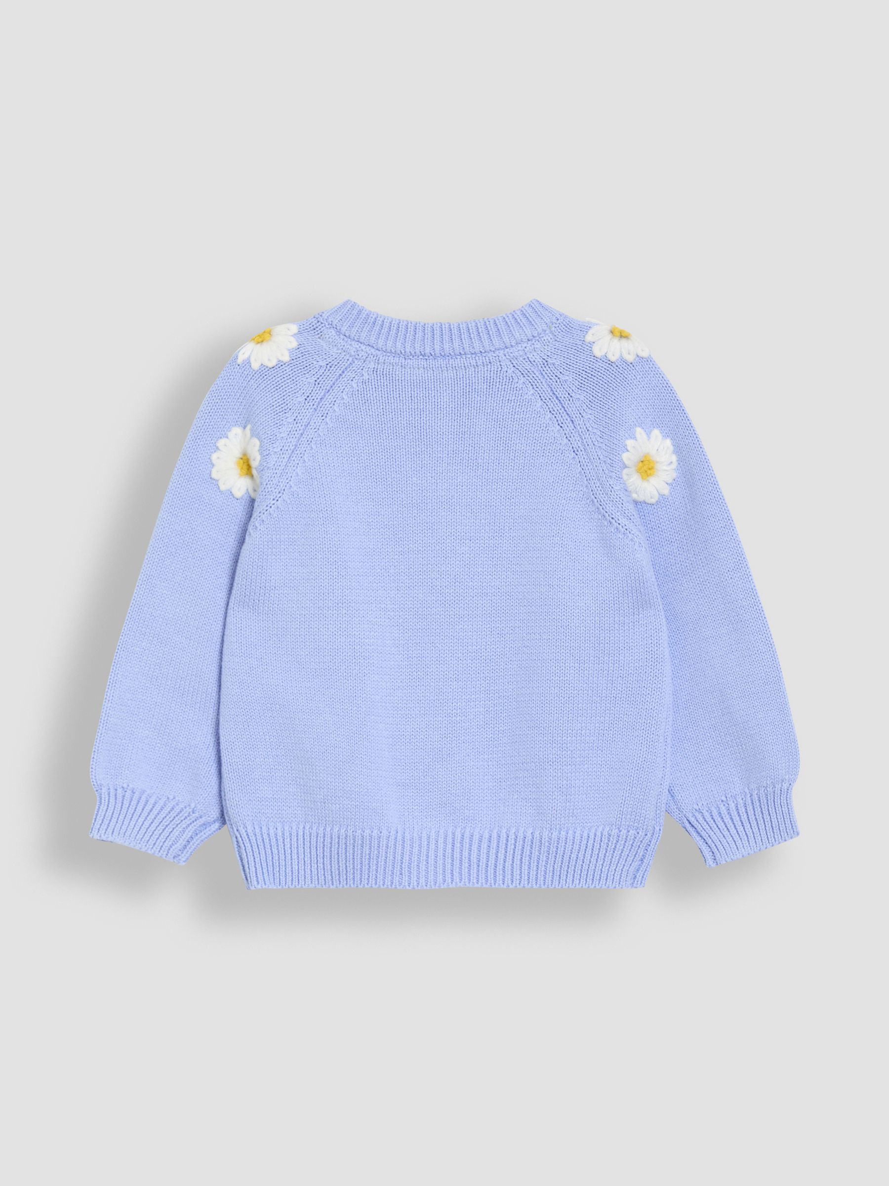 Blue Daisy Embroidered Cardigan