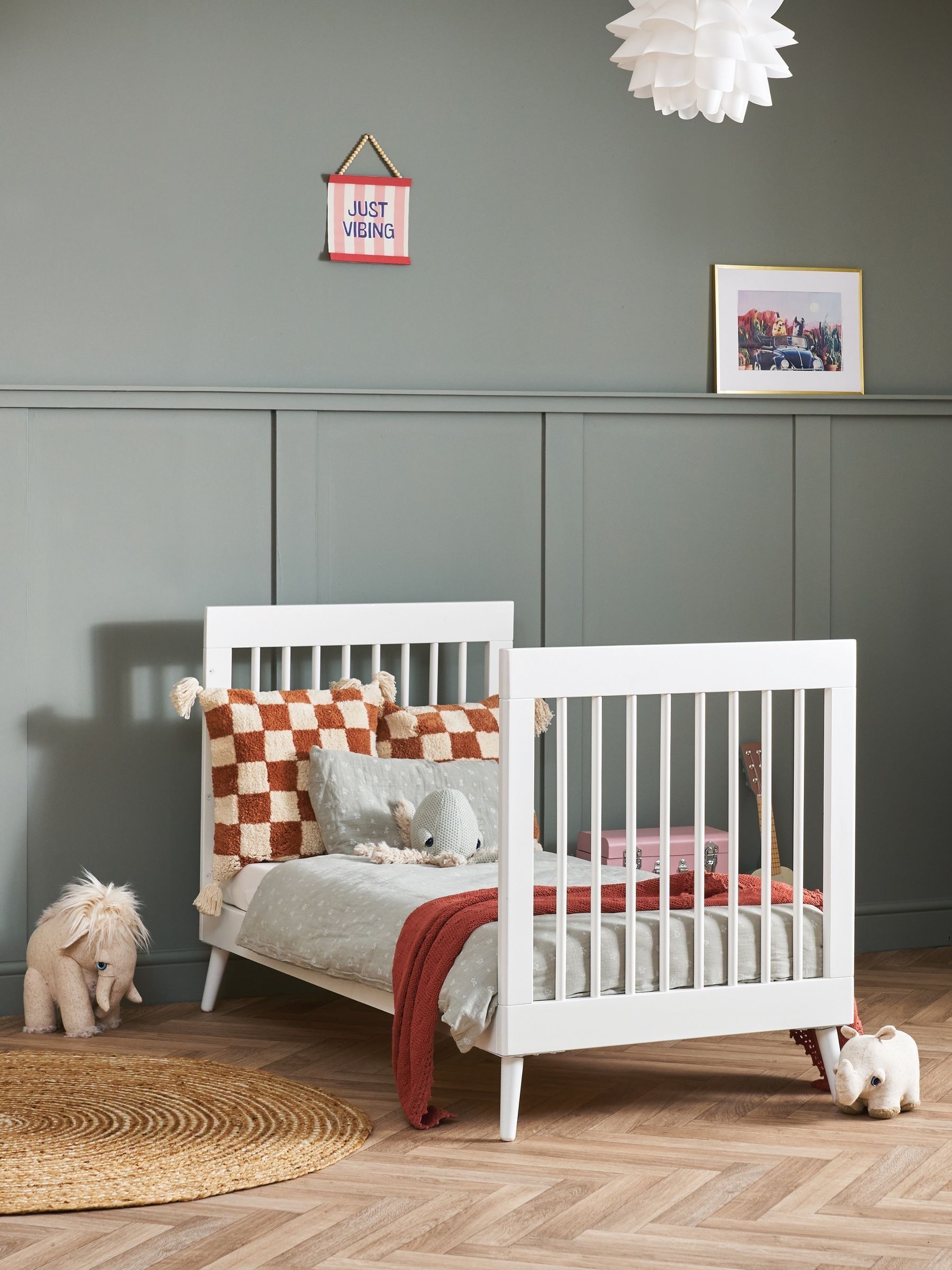 Obaby White With Acrylic Maya 3 Piece Nursery Furniture Set