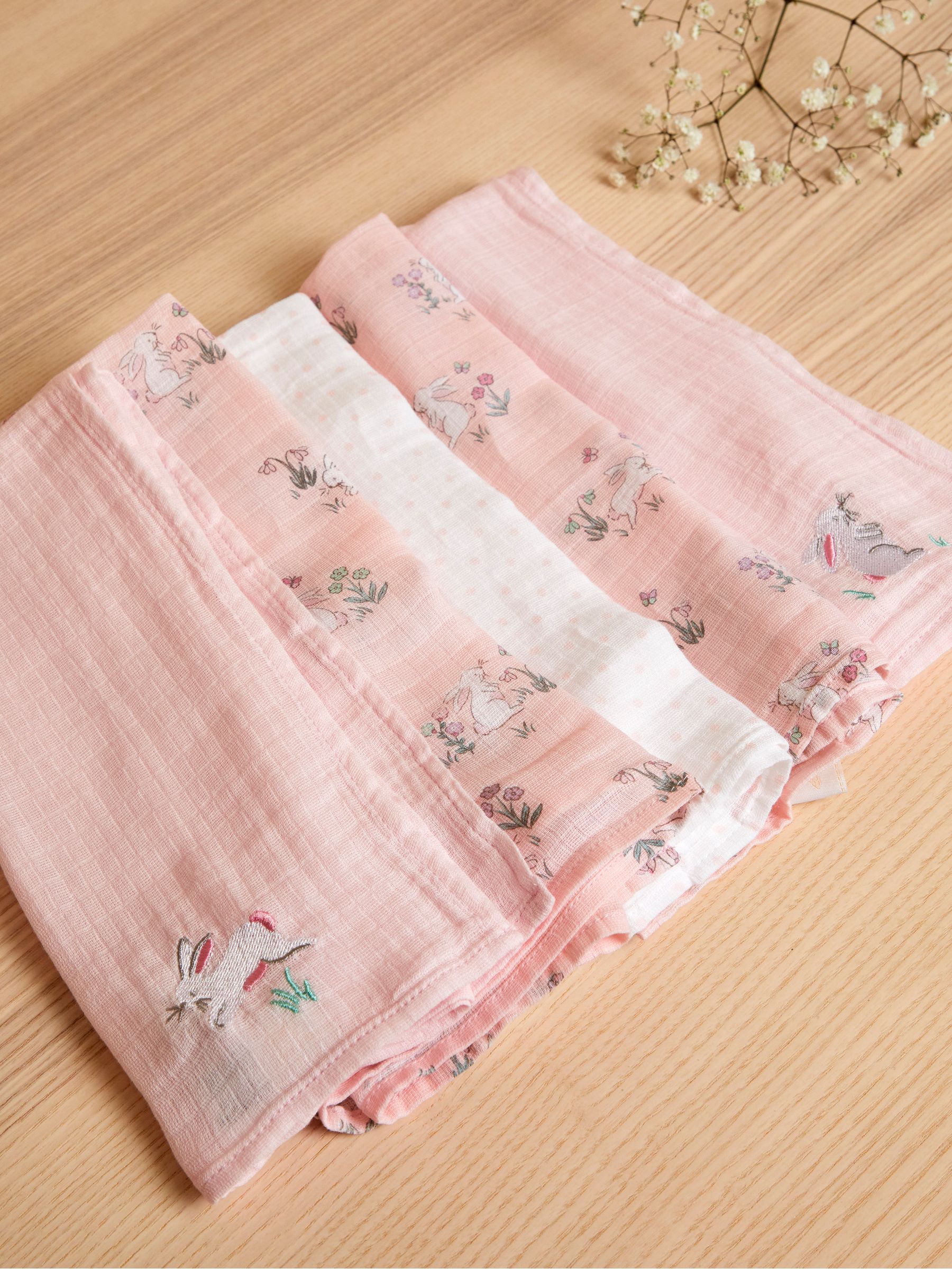 5-Pack Embroidered Muslins