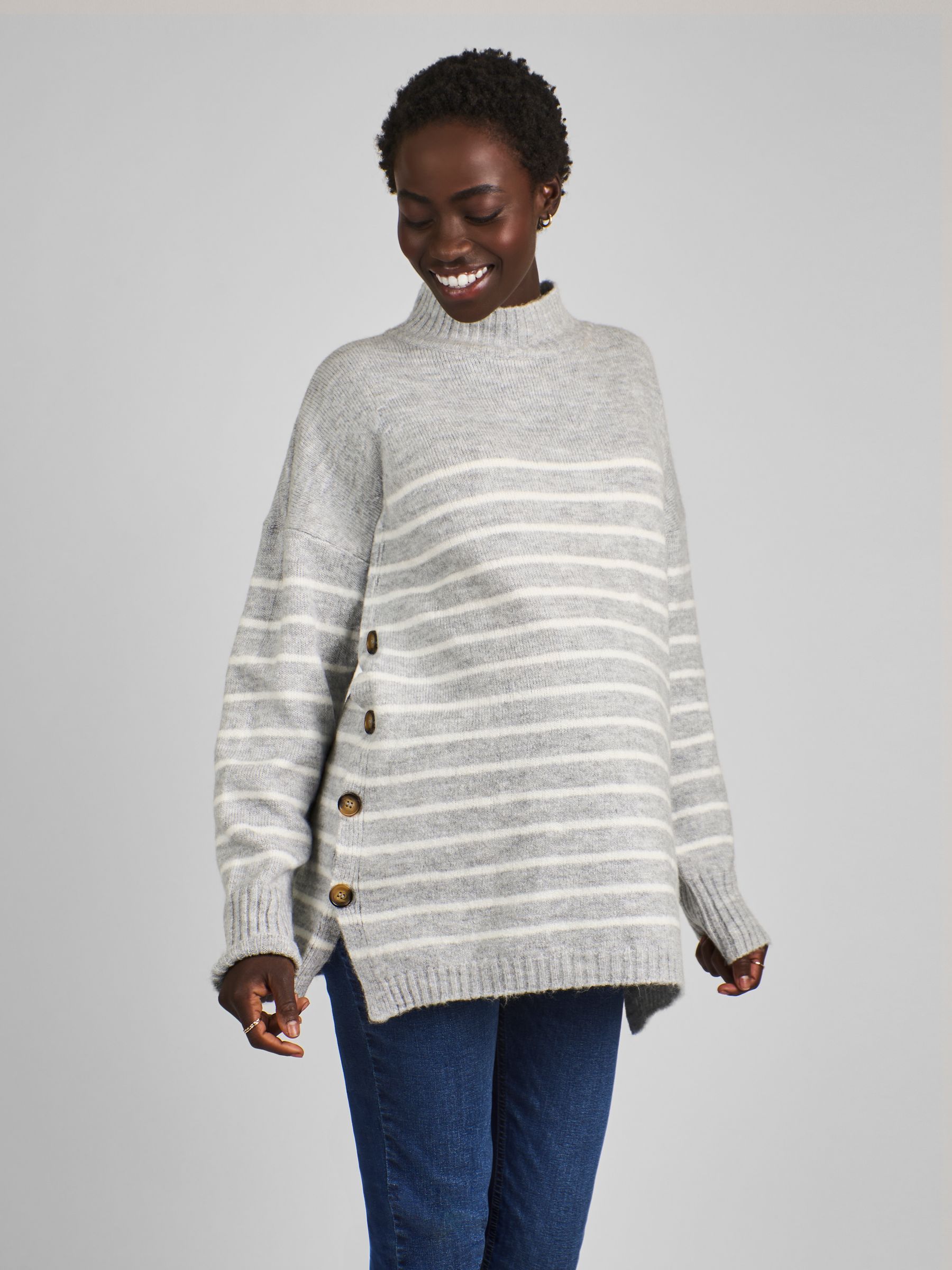 Sage Green Turtle Neck Maternity & Nursing Jumper