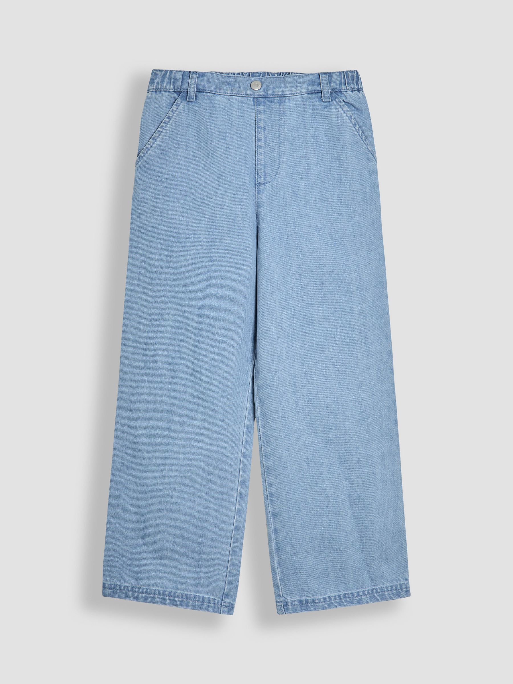 Denim Blue Wide Leg Trousers