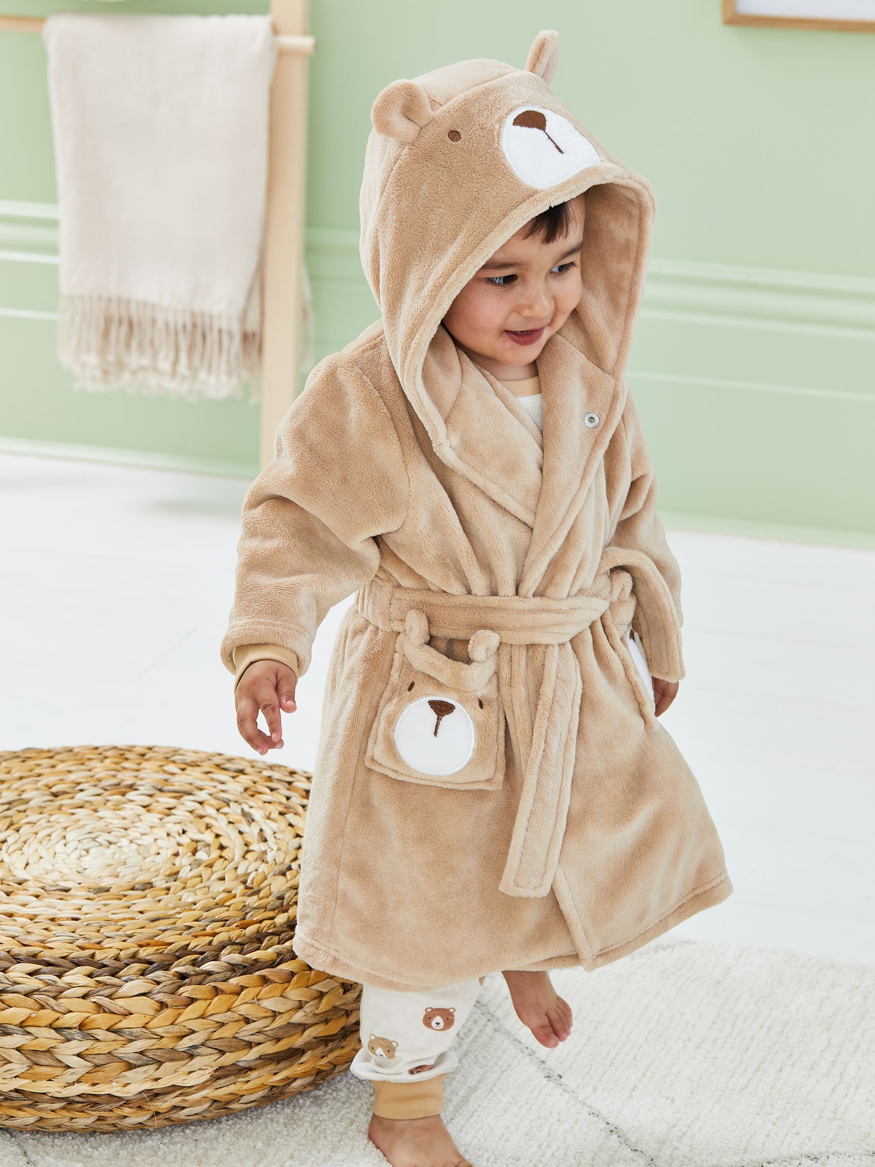 Neutral Bear Personalised Bear Dressing Gown
