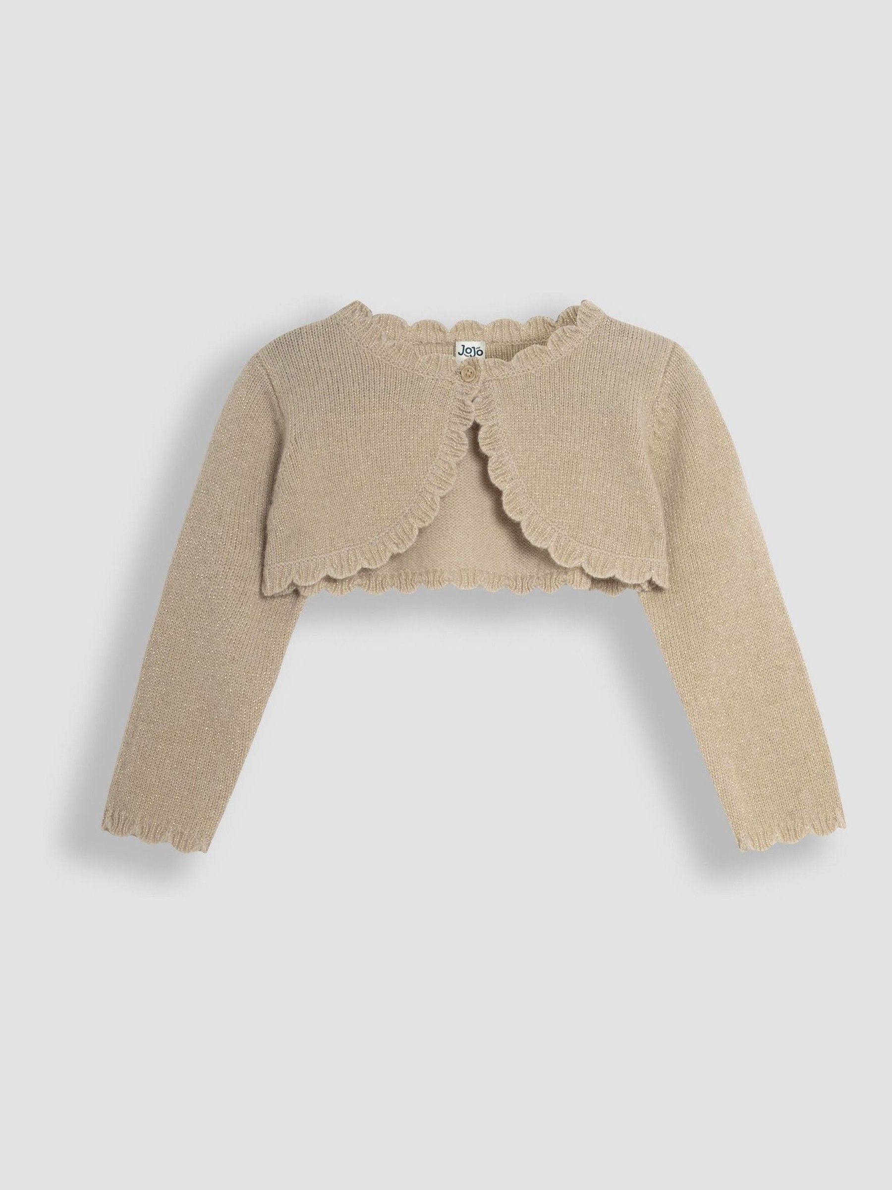 Gold Lace Knit Bolero Cardigan