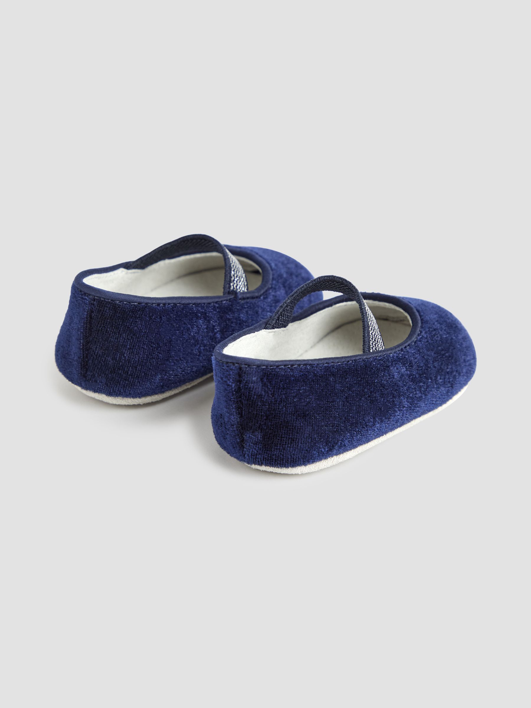 Navy Ballet Pram Shoes