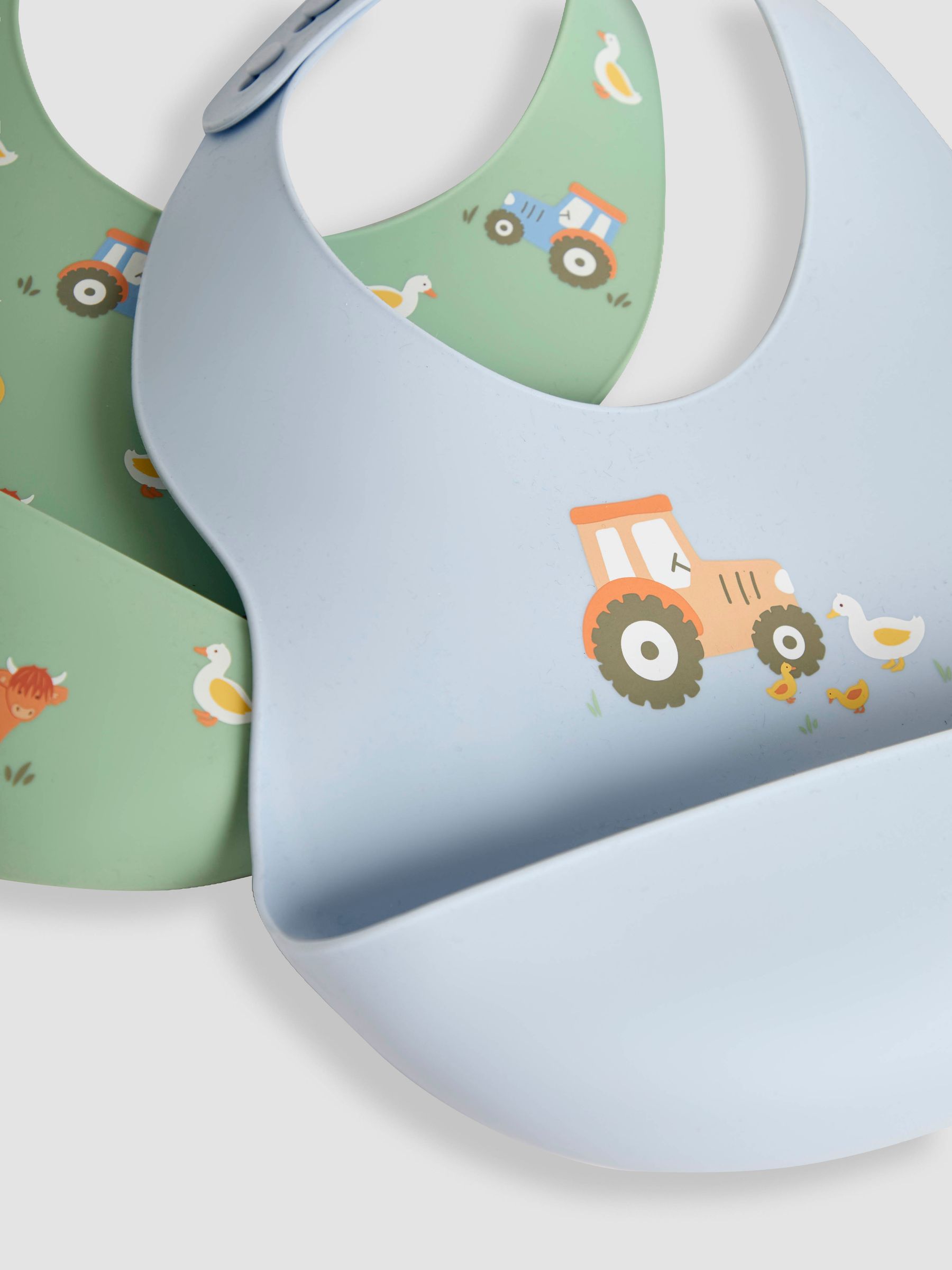 2-Pack Silicone Bibs Set