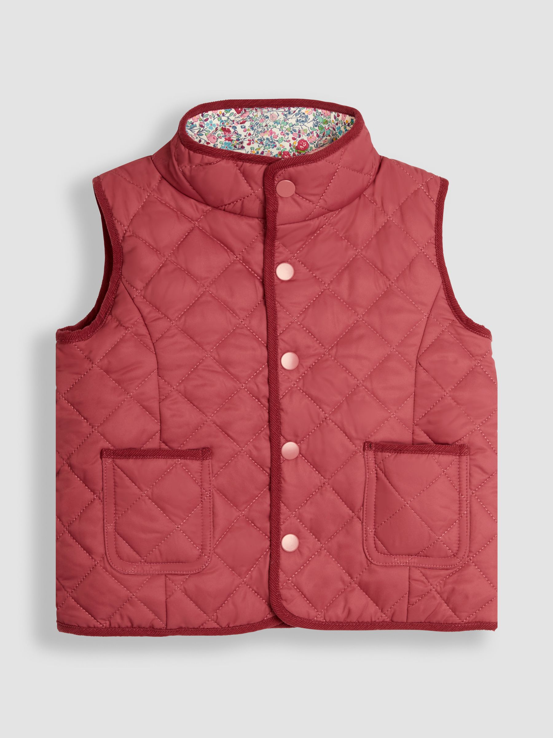 Pink Reversible Quilted Gilet