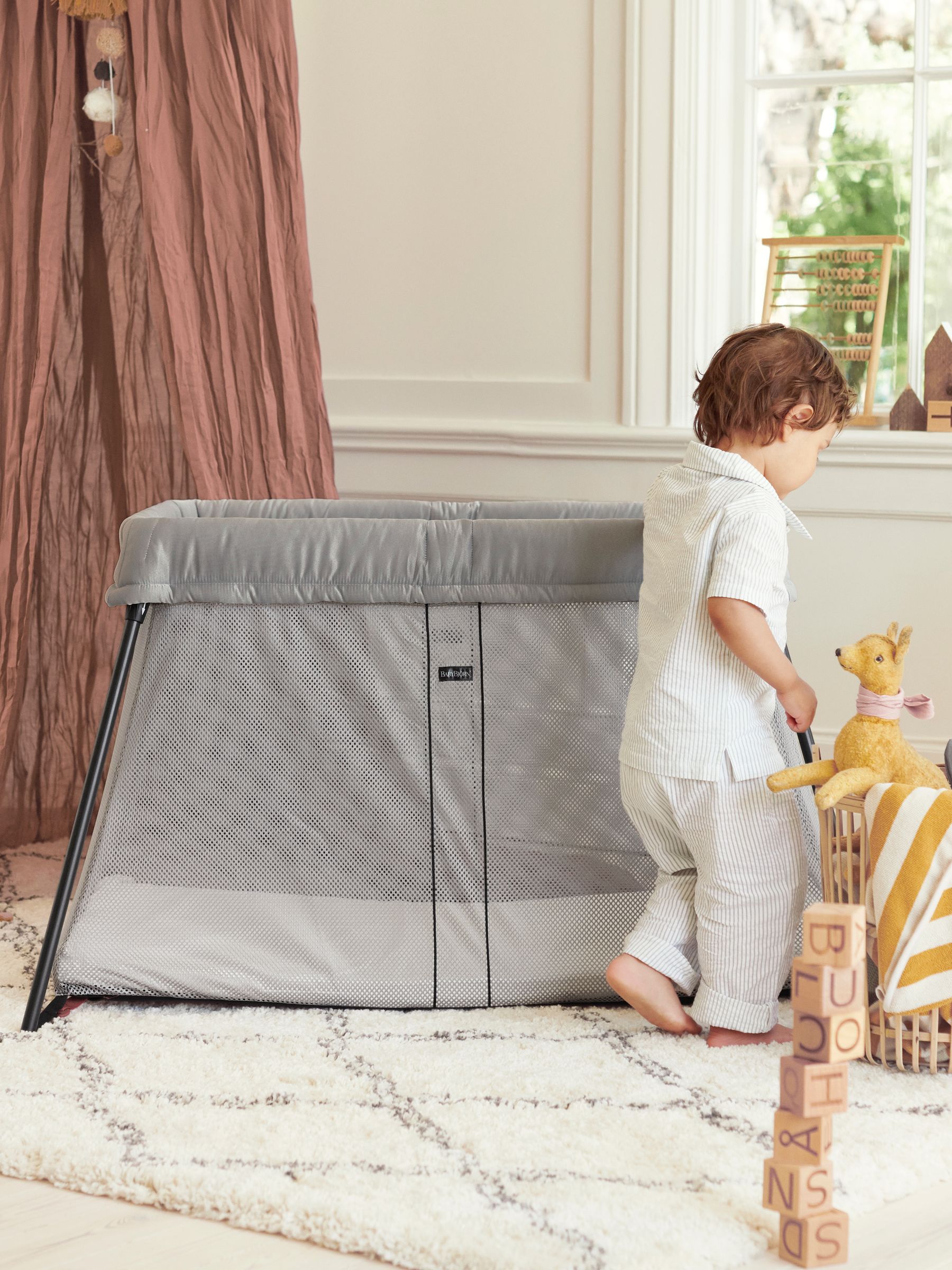BabyBjörn Silver Travel Cot