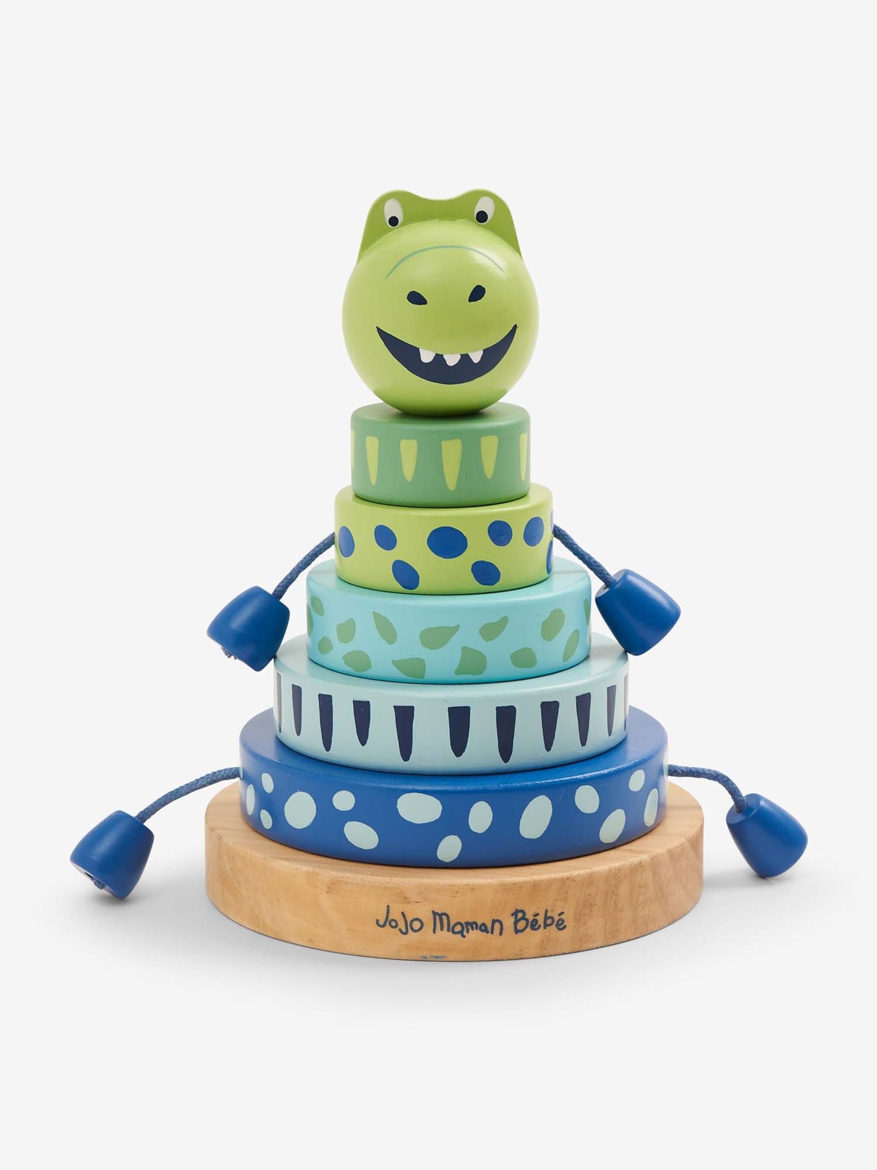 Green Dino Wooden Stacker