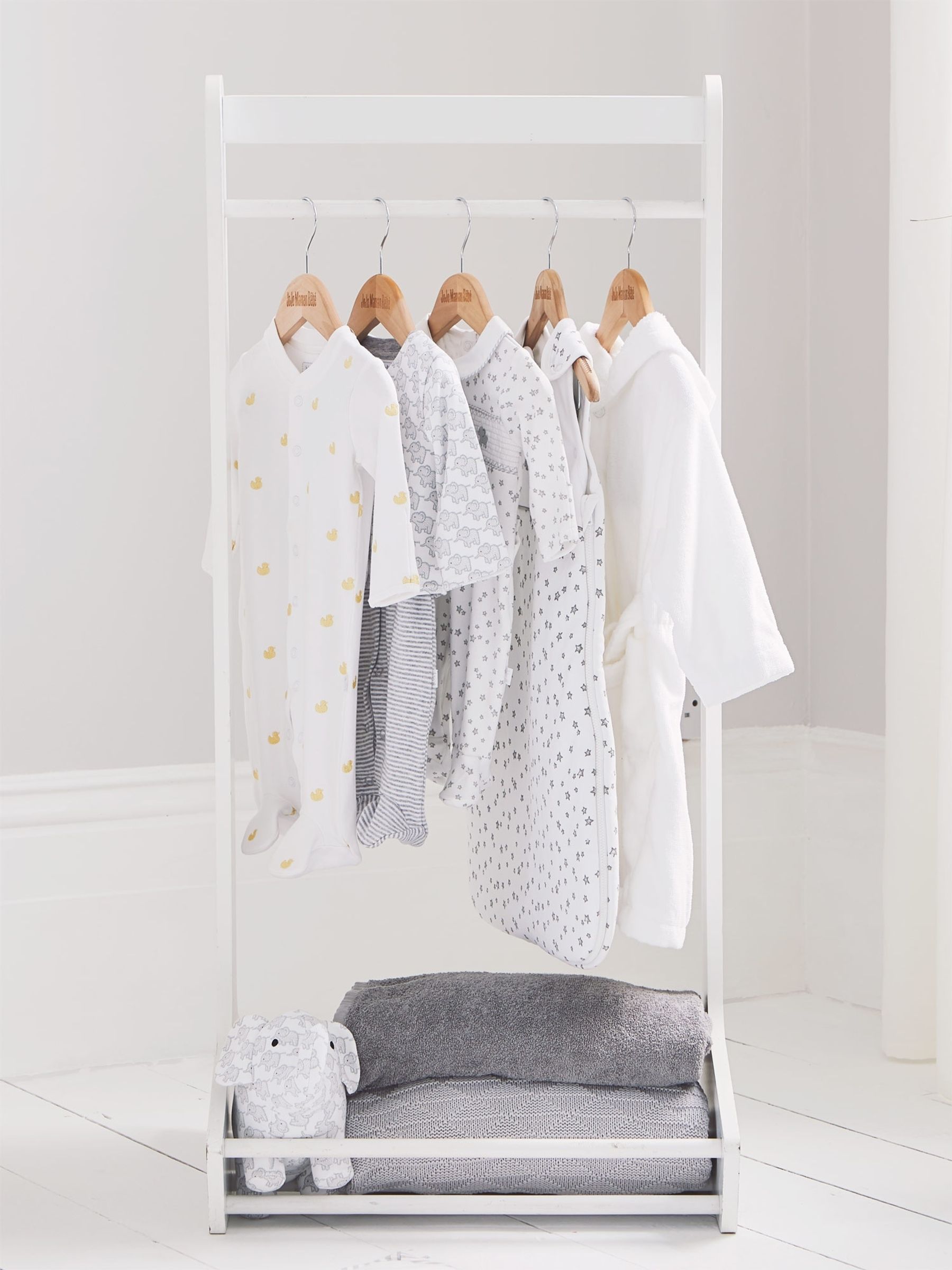 Clothes Rail in White