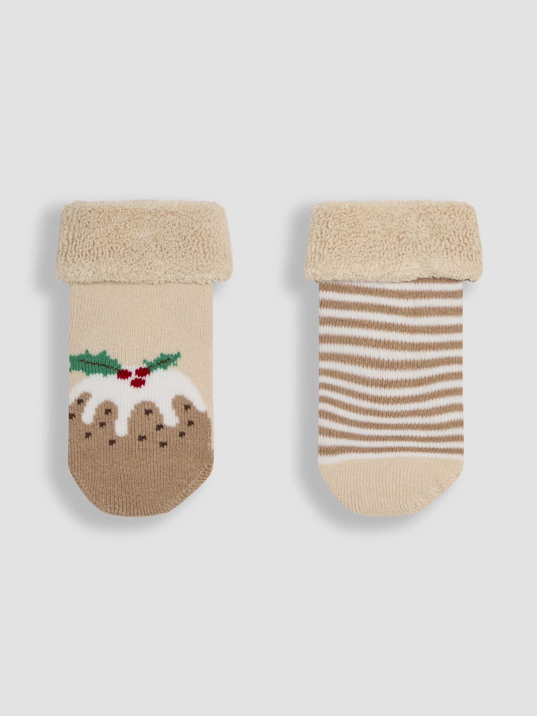 Natural Christmas Socks 2 Pack