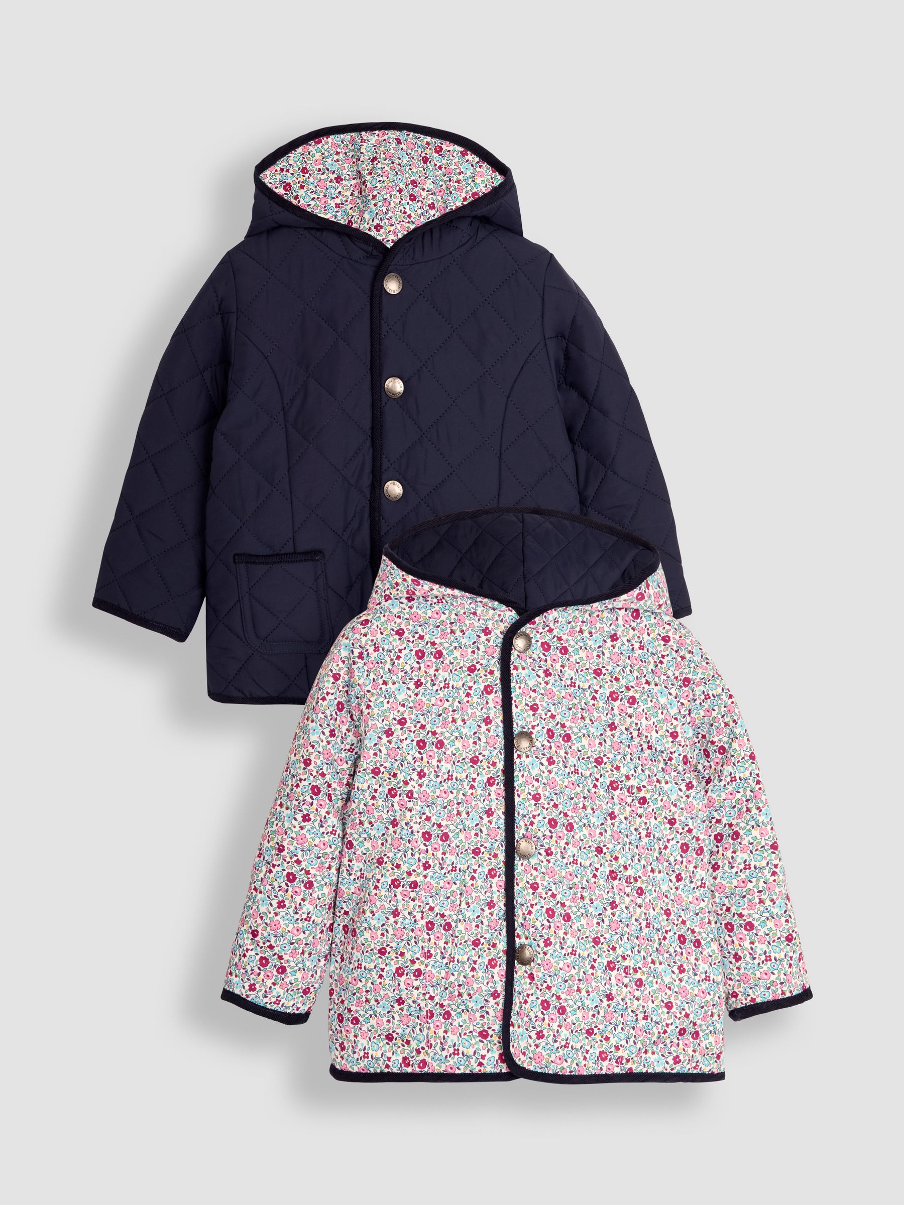Navy Reversible Quilted Jacket