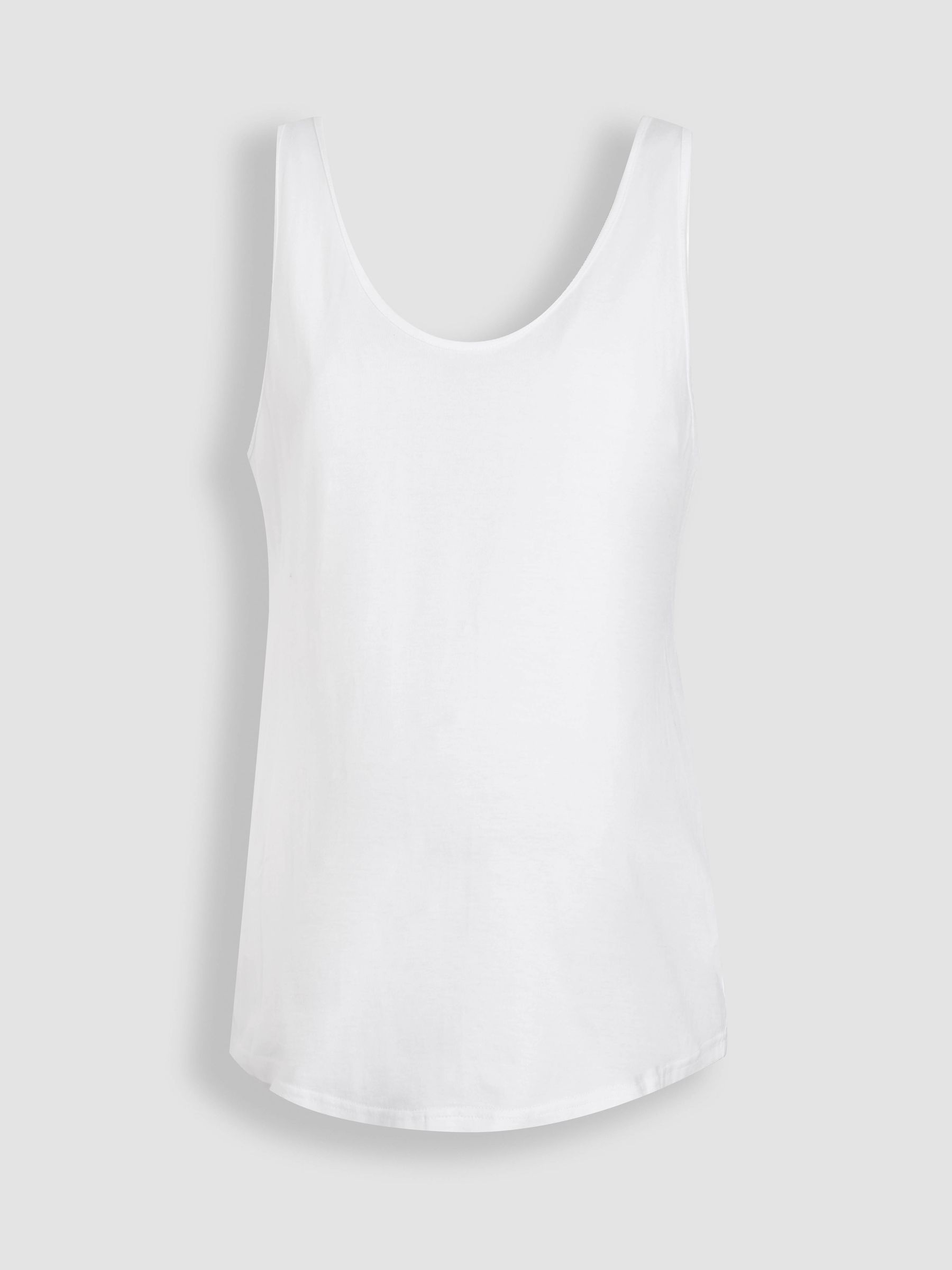 White Maternity Thick Strap 100% Cotton Vest
