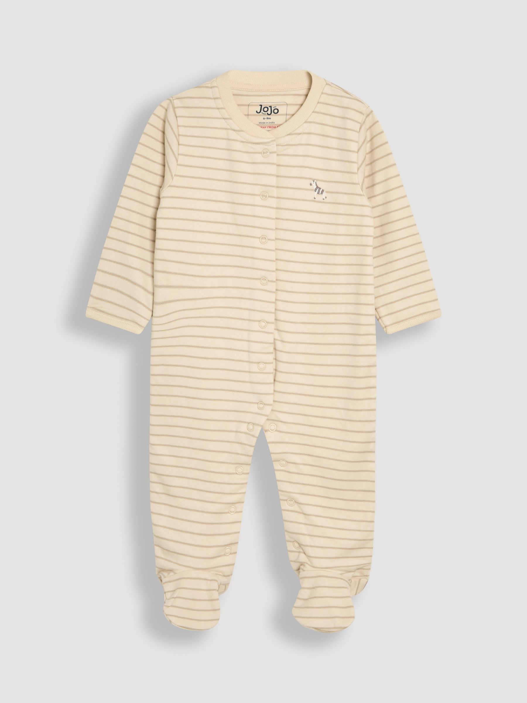 Stripe Footed Sleepsuit and Velour Jackets Set 2 Piece