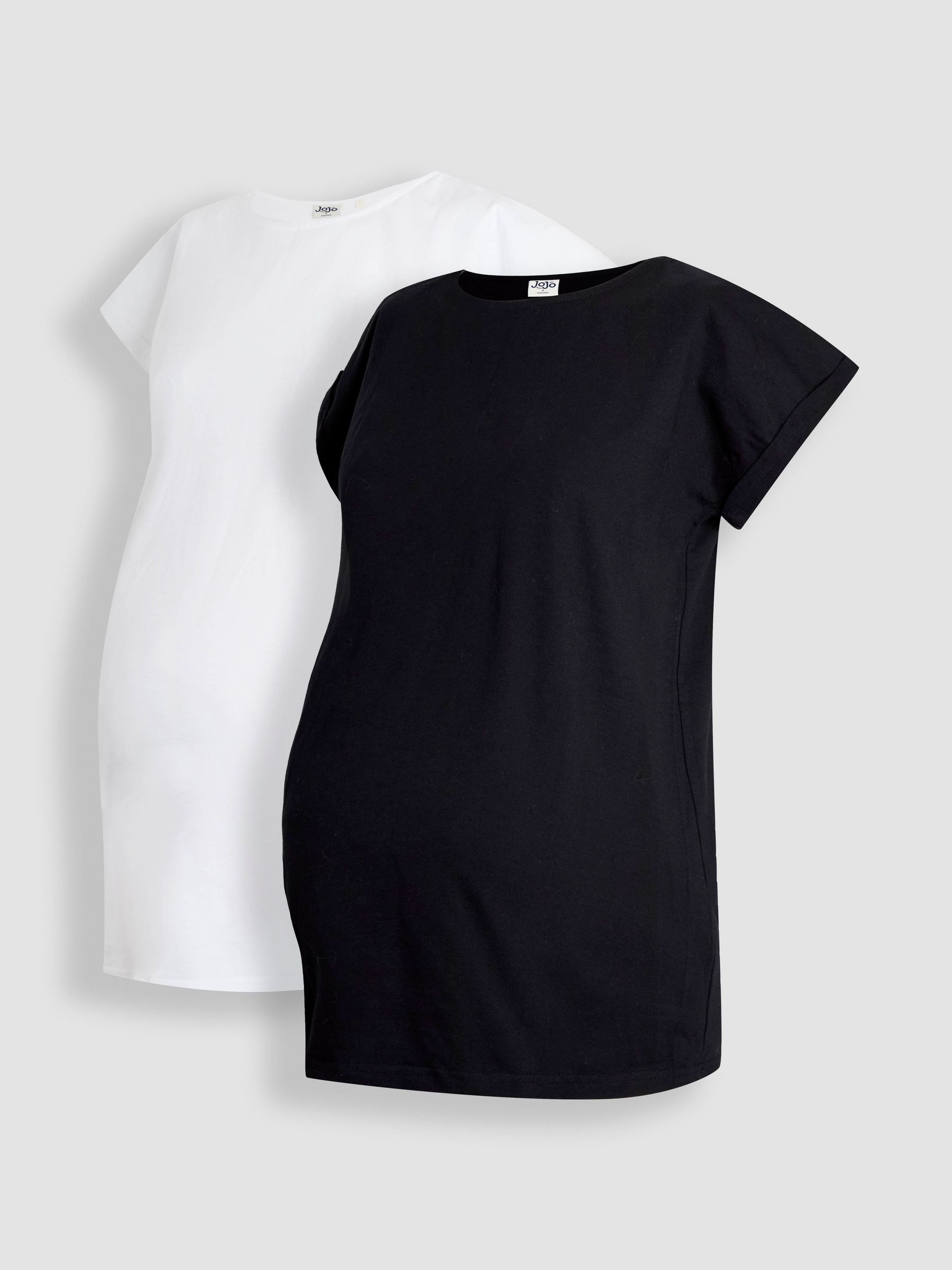 Black Maternity Boyfriend 100% Cotton T-Shirts 2 Pack