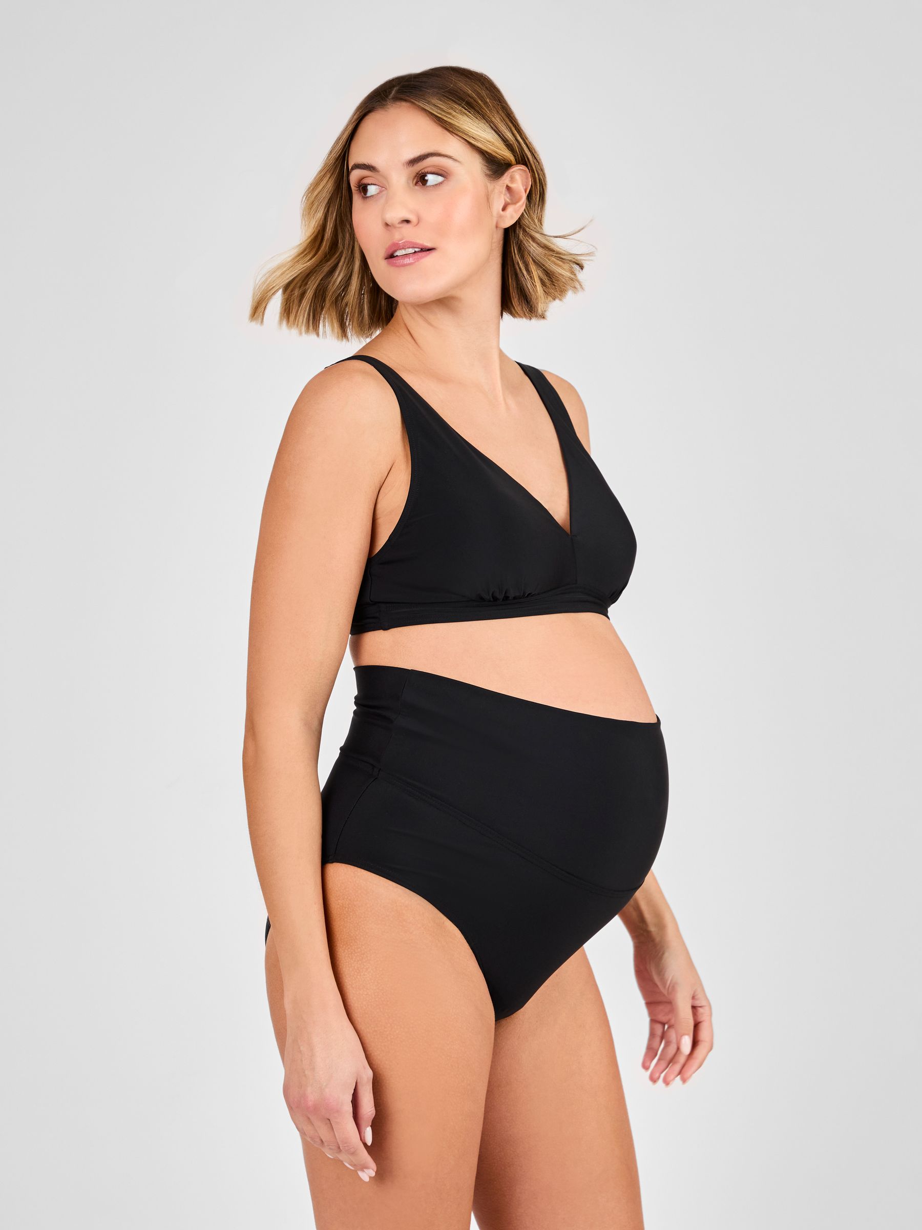 Black Maternity Bikini Set