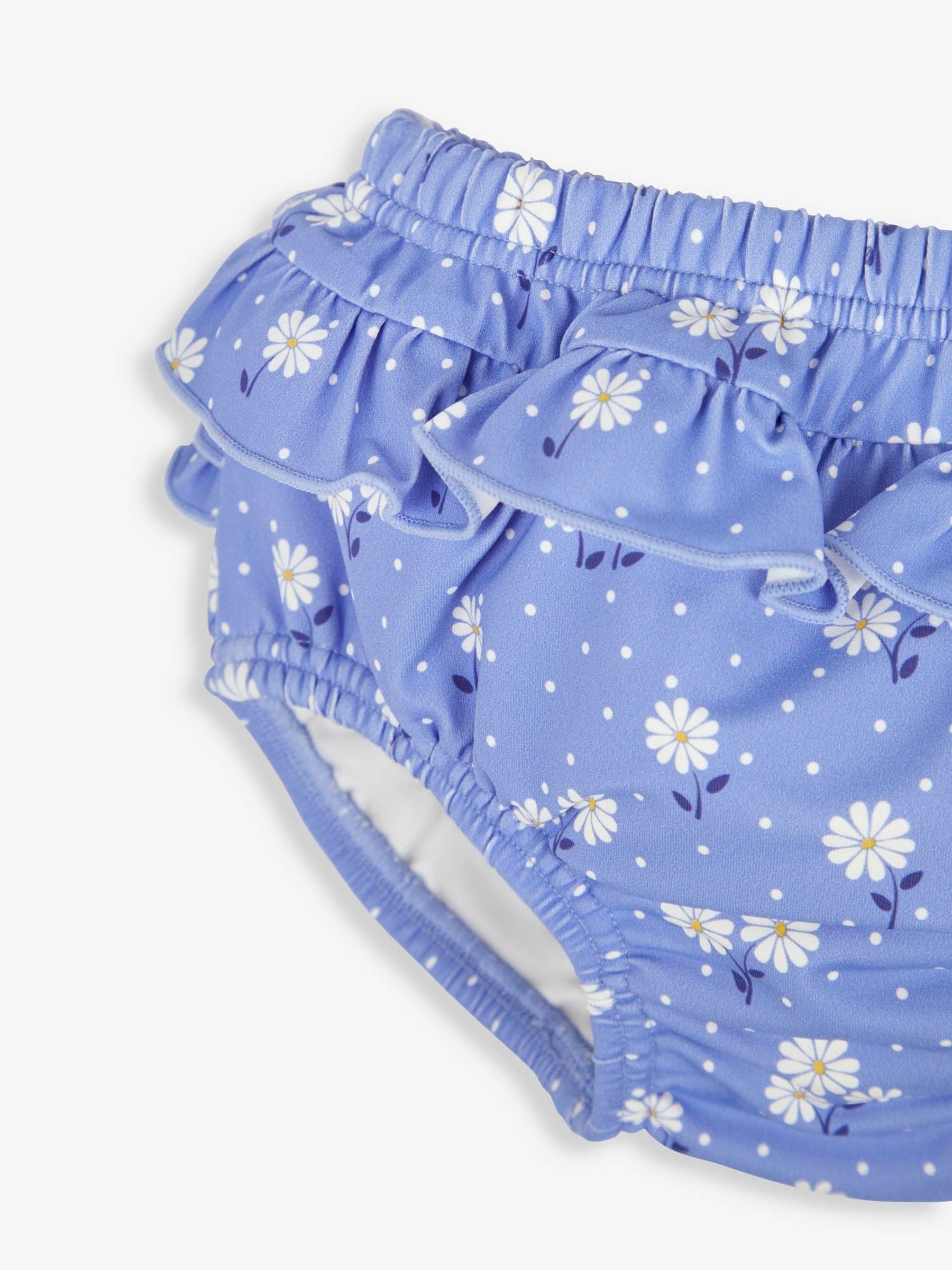 Blue Daisy Frilly Swim Nappy