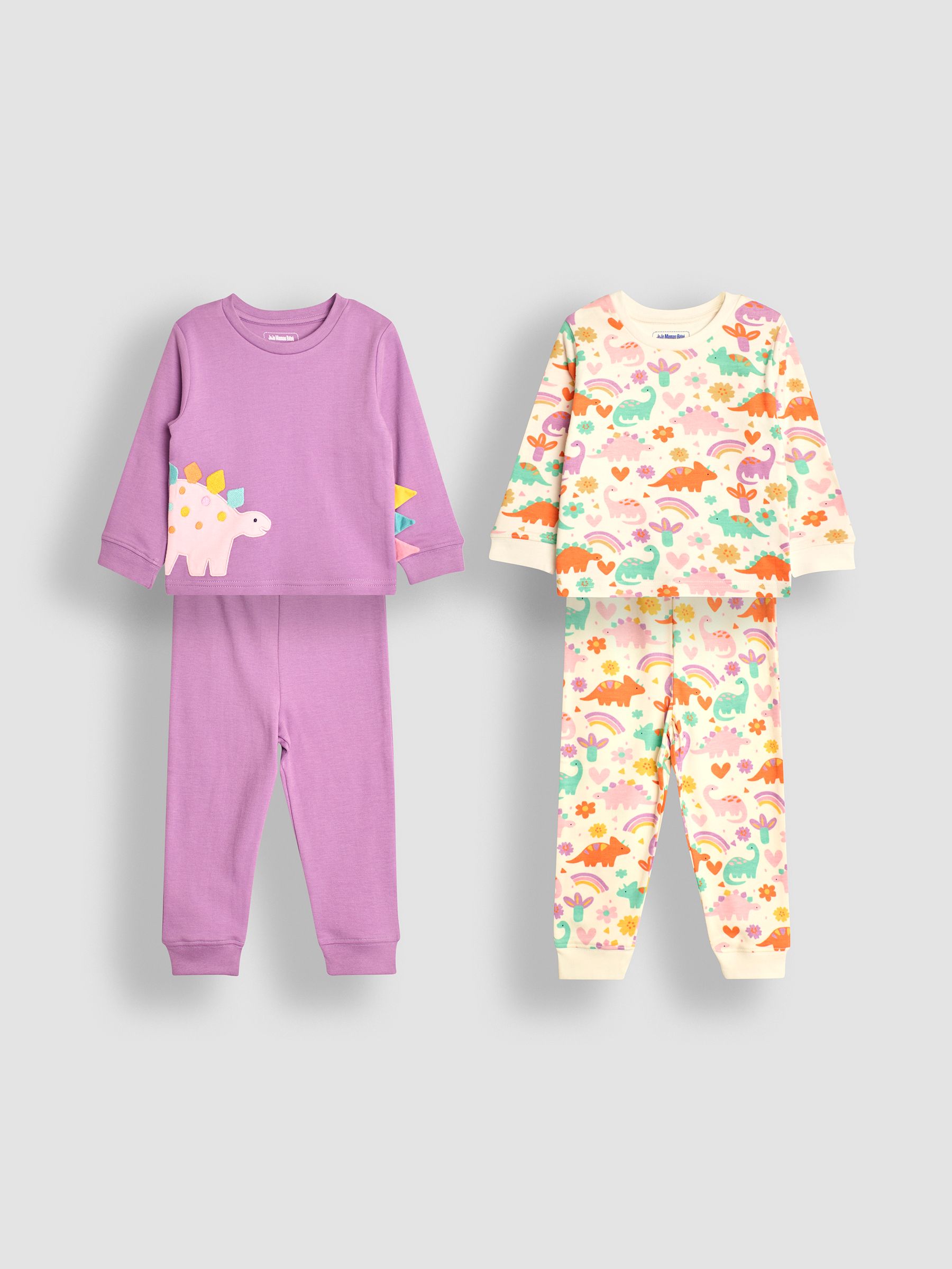 Lilac Dino Pyjamas 2 Pack