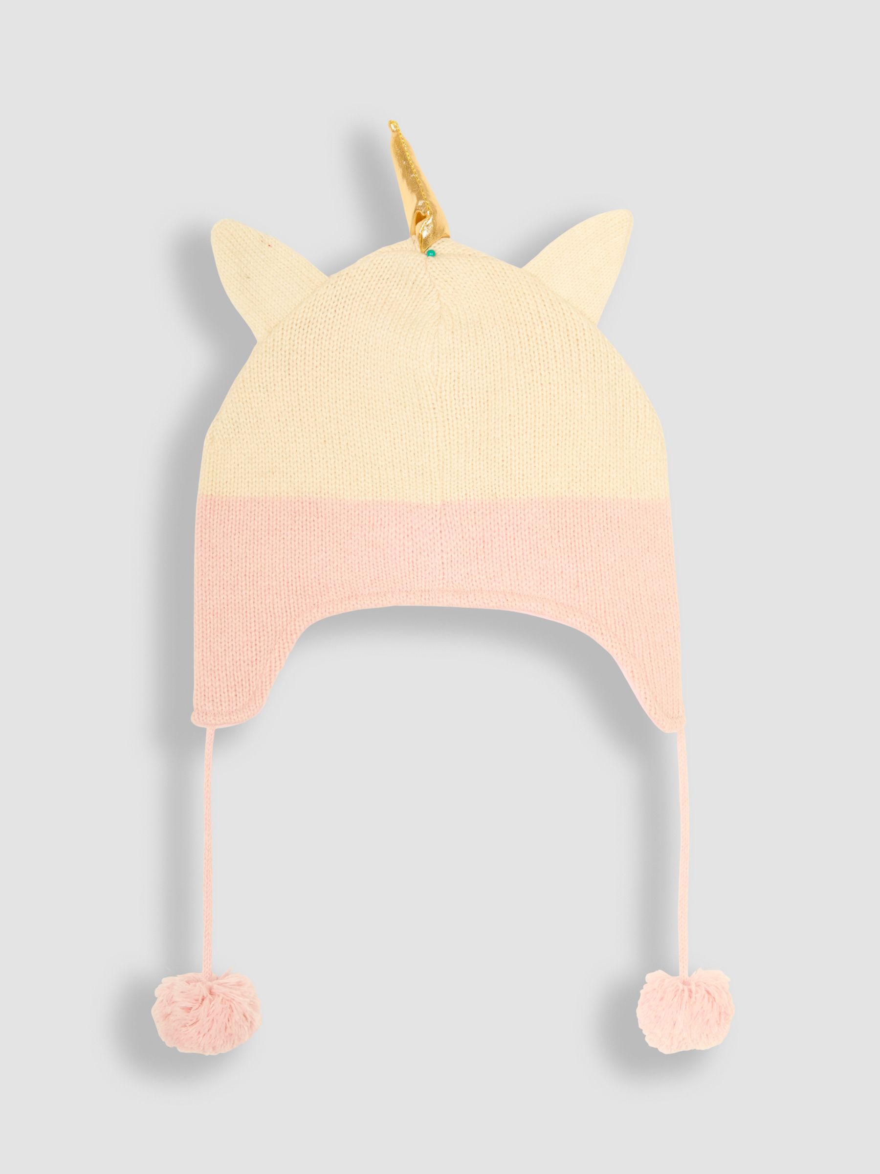 Cream Unicorn Pom Pom Hat