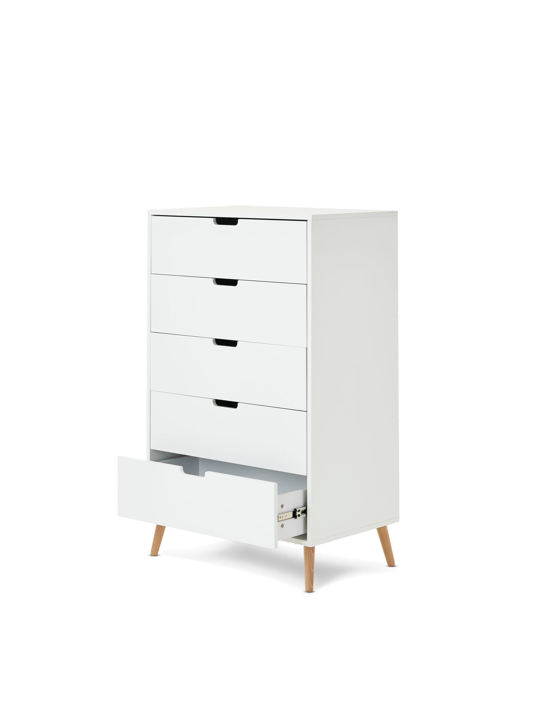 Obaby White/Natural Maya Tall Boy Chest of Drawers