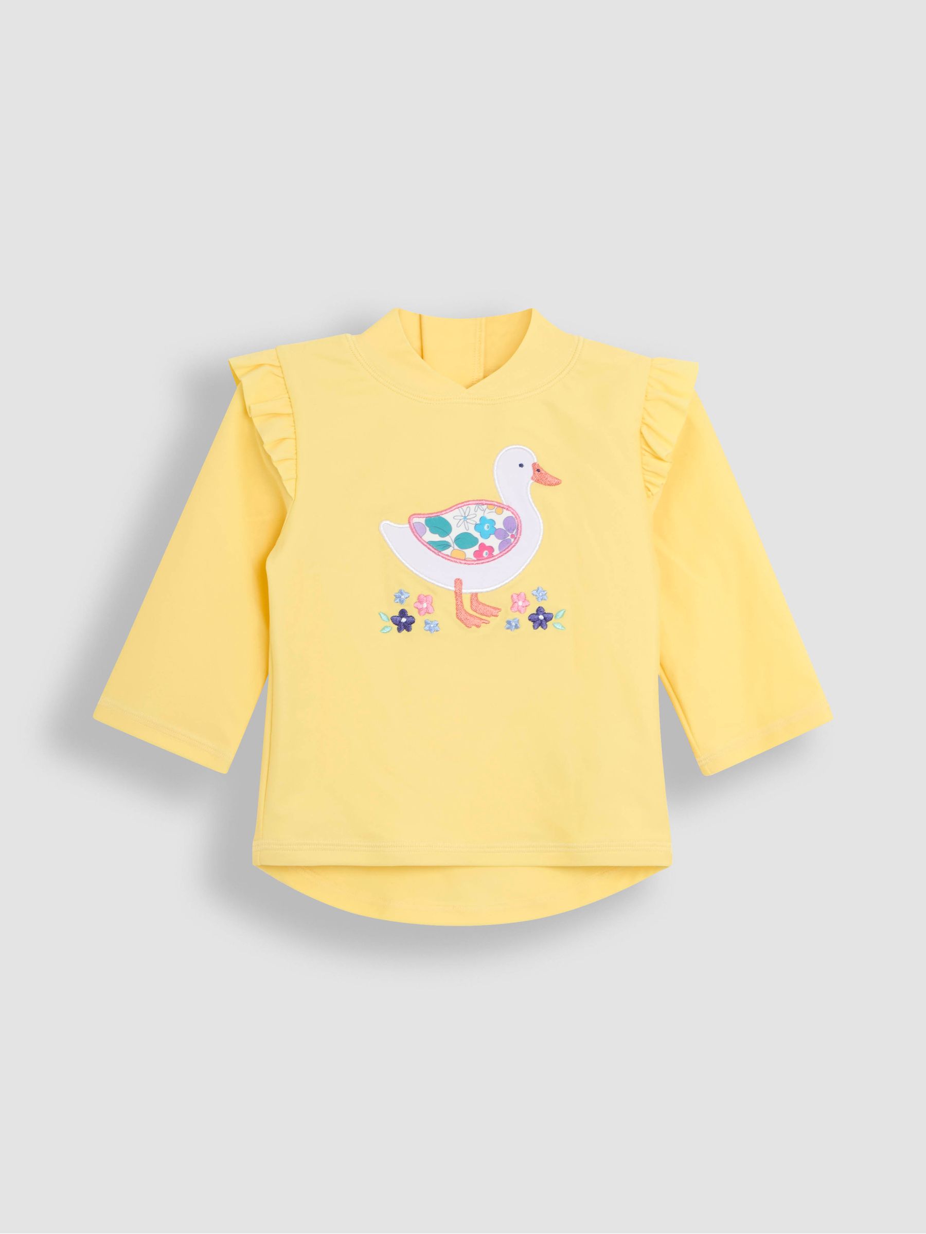 Yellow Appliqué Sun Protection Rash Vest