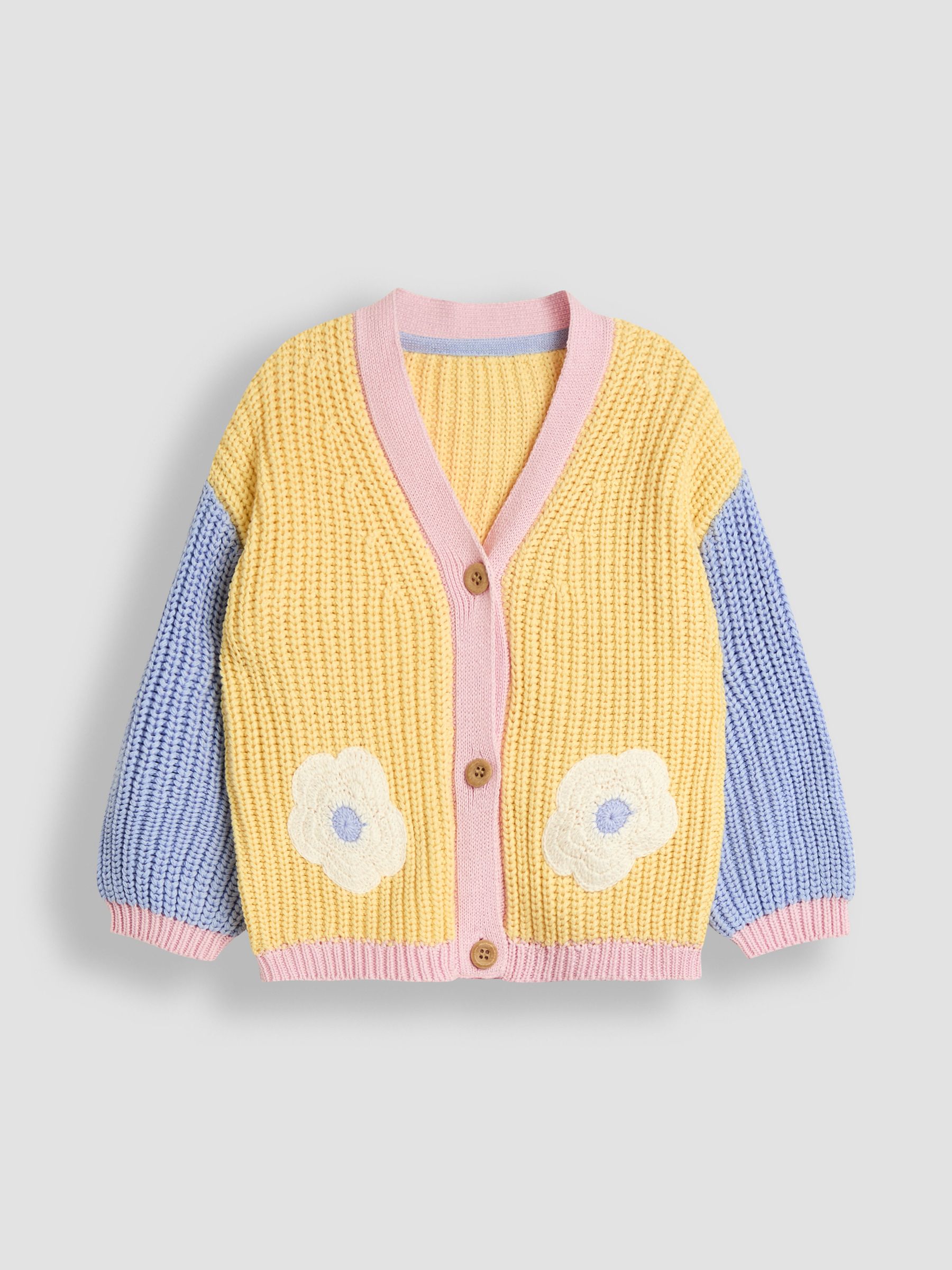 Yellow Daisy Crochet 100% Cotton Cardigan