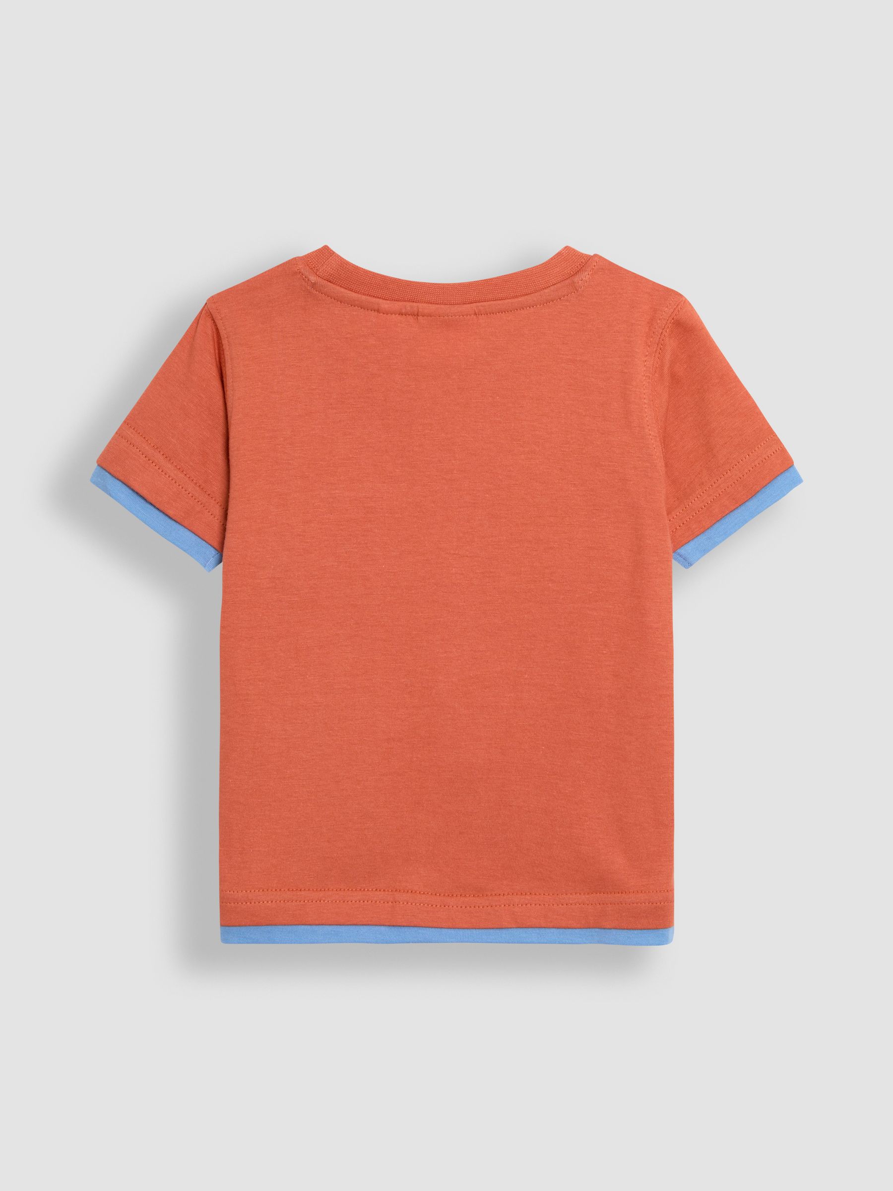 Orange Tractor 100% Cotton Appliqué T-Shirt