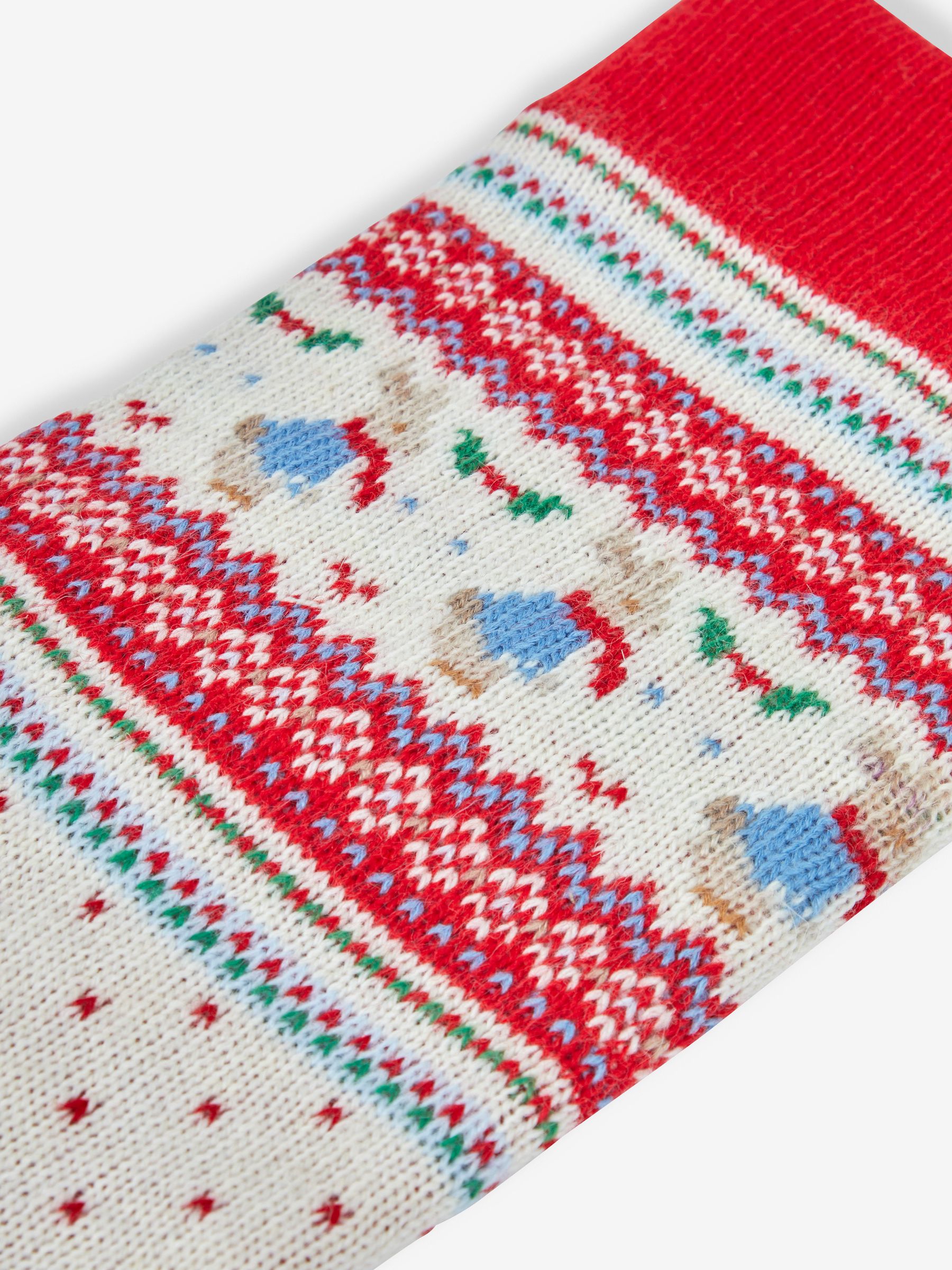Red Peter Rabbit Fair Isle Knitted Christmas Stocking
