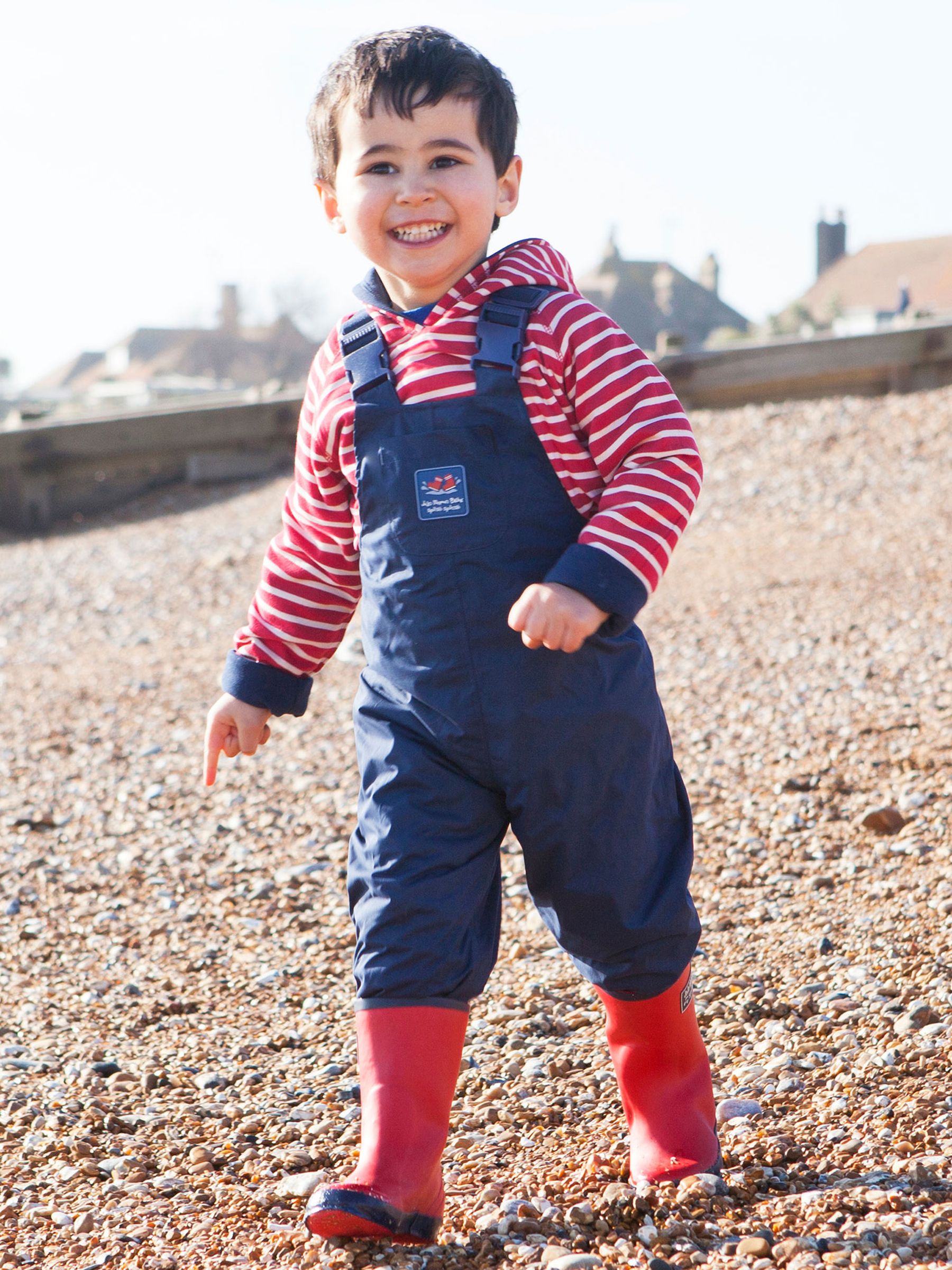 Navy Blue Pack-Away Waterproof Dungarees