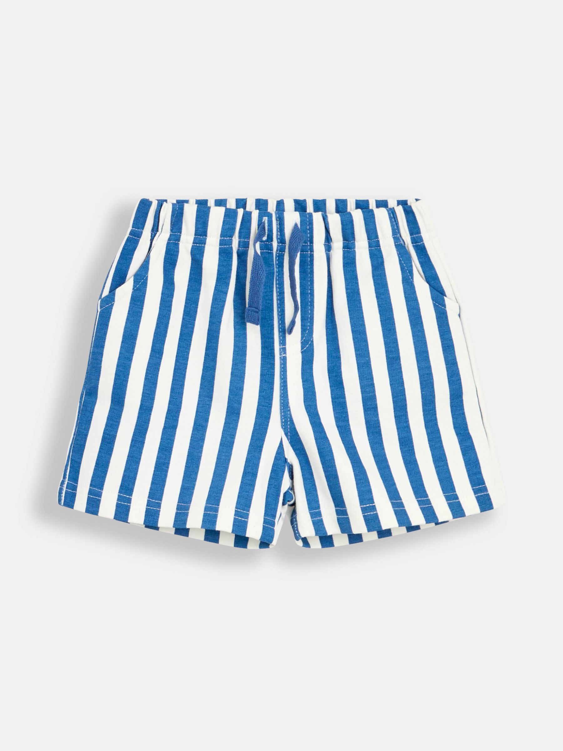 Blue Stripe & Navy Blue 2-Pack Stripe Jogger Shorts