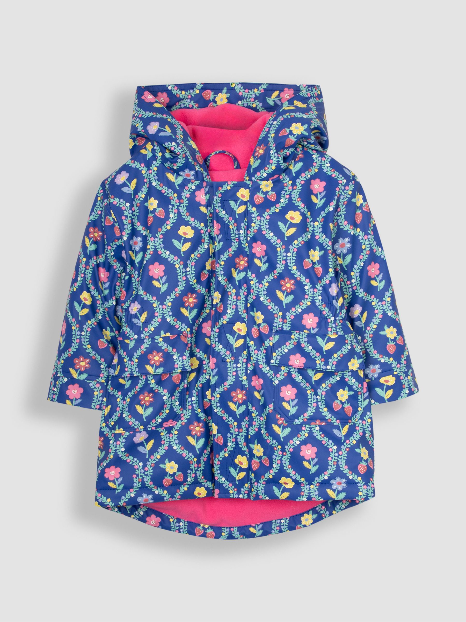 Lilac Floral Printed Parka Jacket