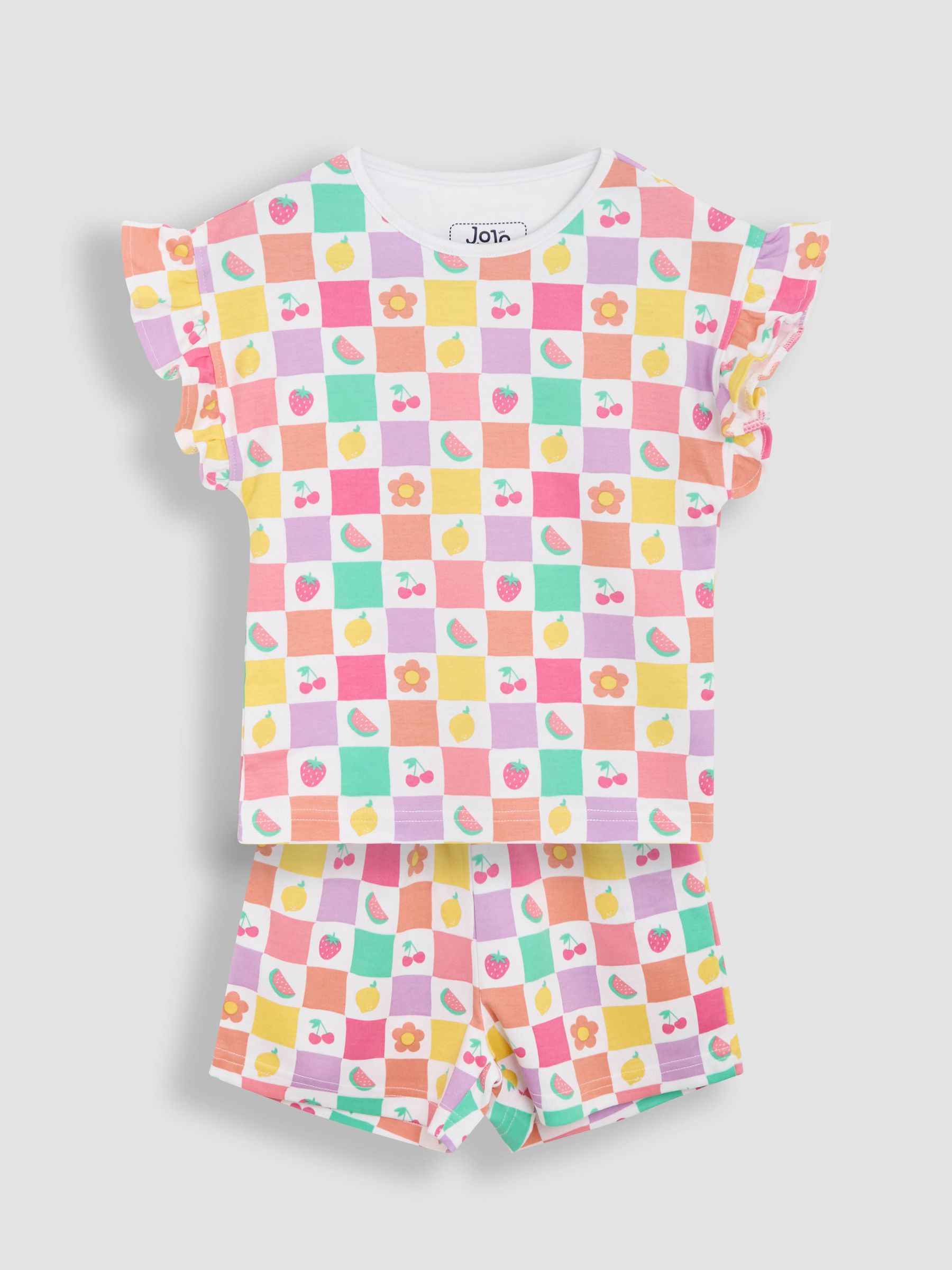 Lilac Print Short Jersey 100% Cotton Pyjamas 2 Pack