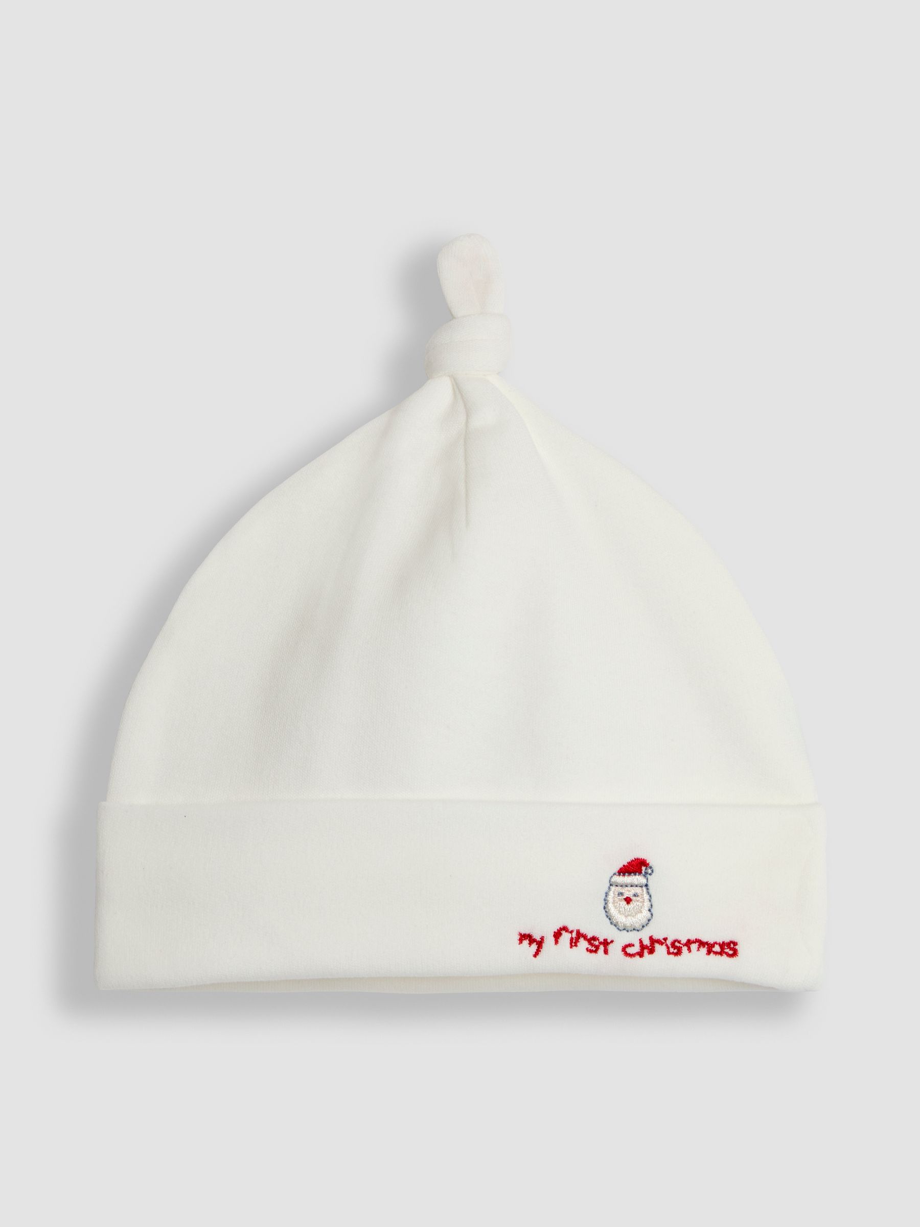 Cream My First Christmas Hat