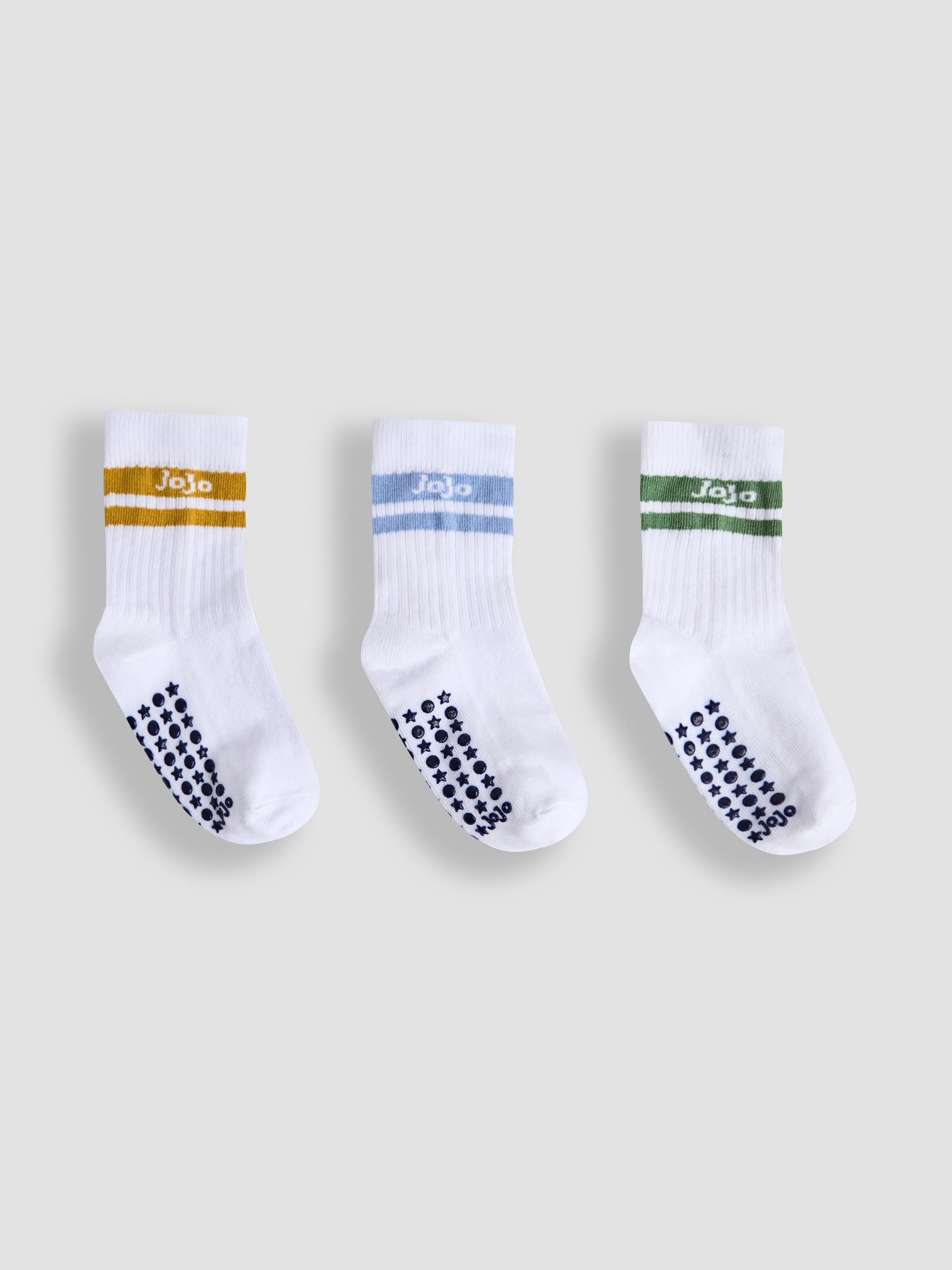 White 3-Pack Ribbed Socks