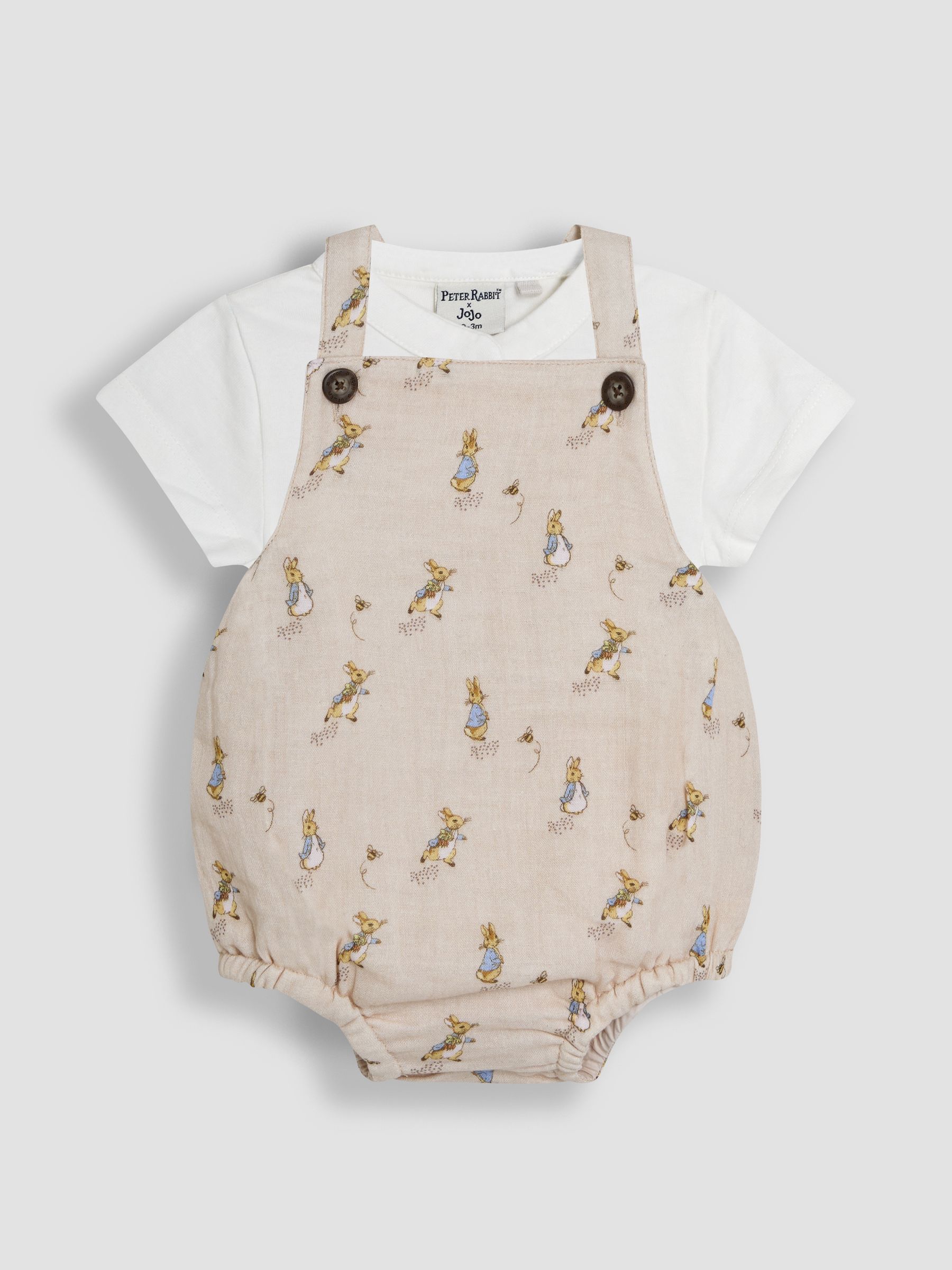 Natural 2-Piece Peter Rabbit™ Dungarees & Body Set
