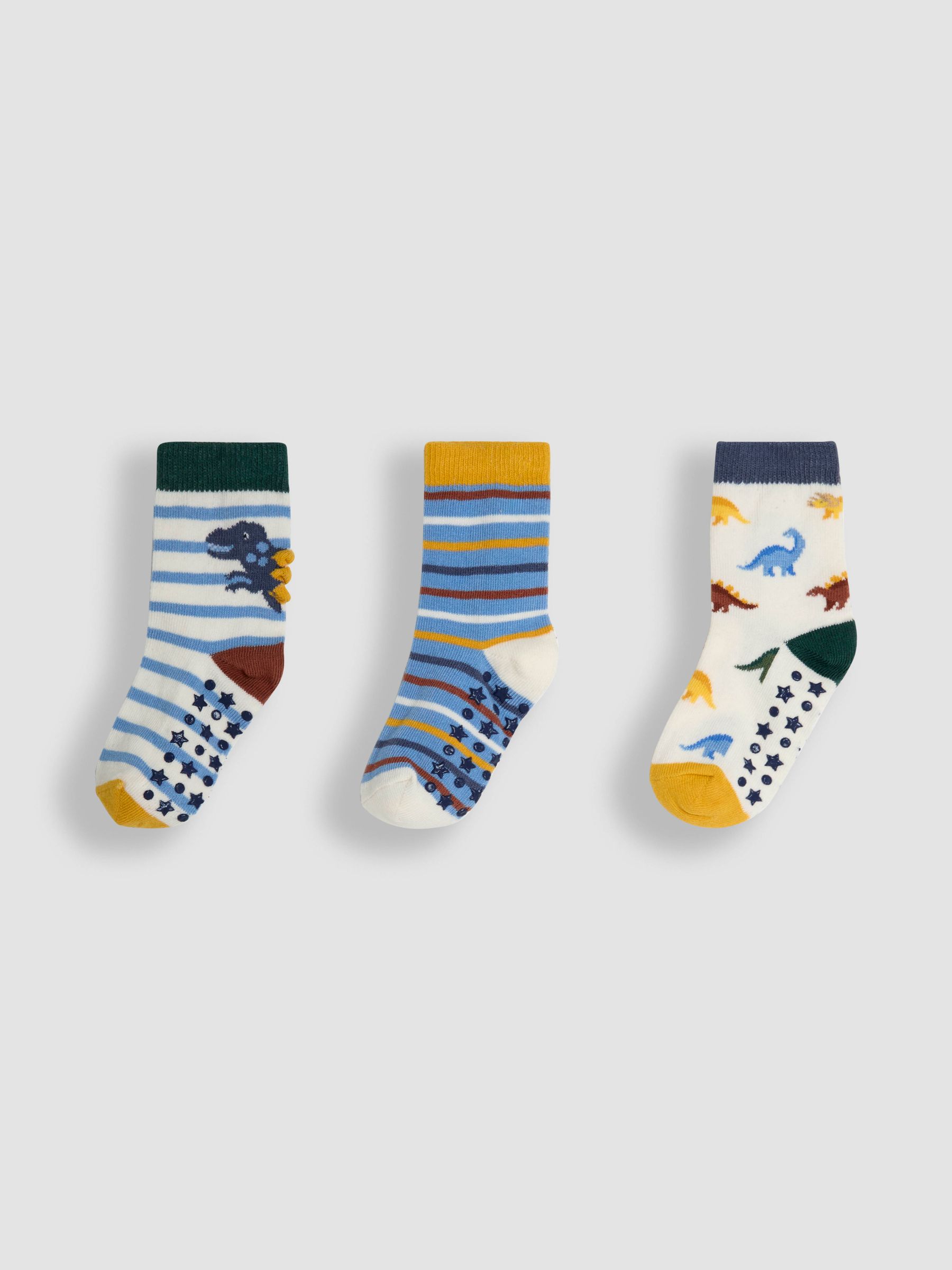 Blue 3-Pack Printed Socks