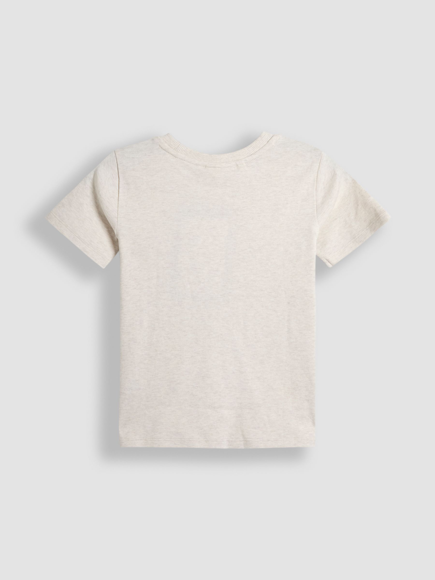 Oatmeal Natural Dino Skater Printed Graphic T-Shirt