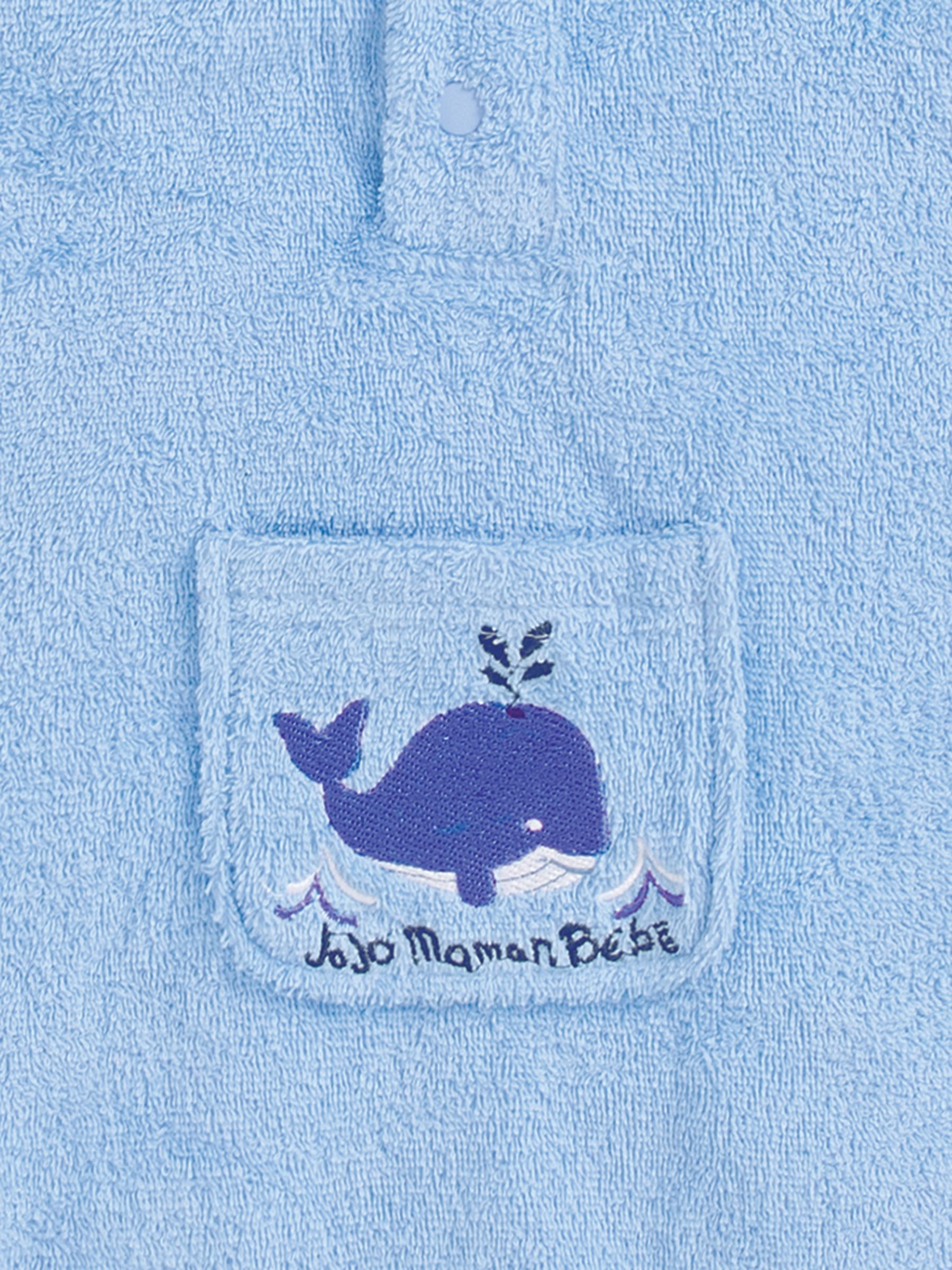 Blue Shark Personalised Whale Towelling Poncho
