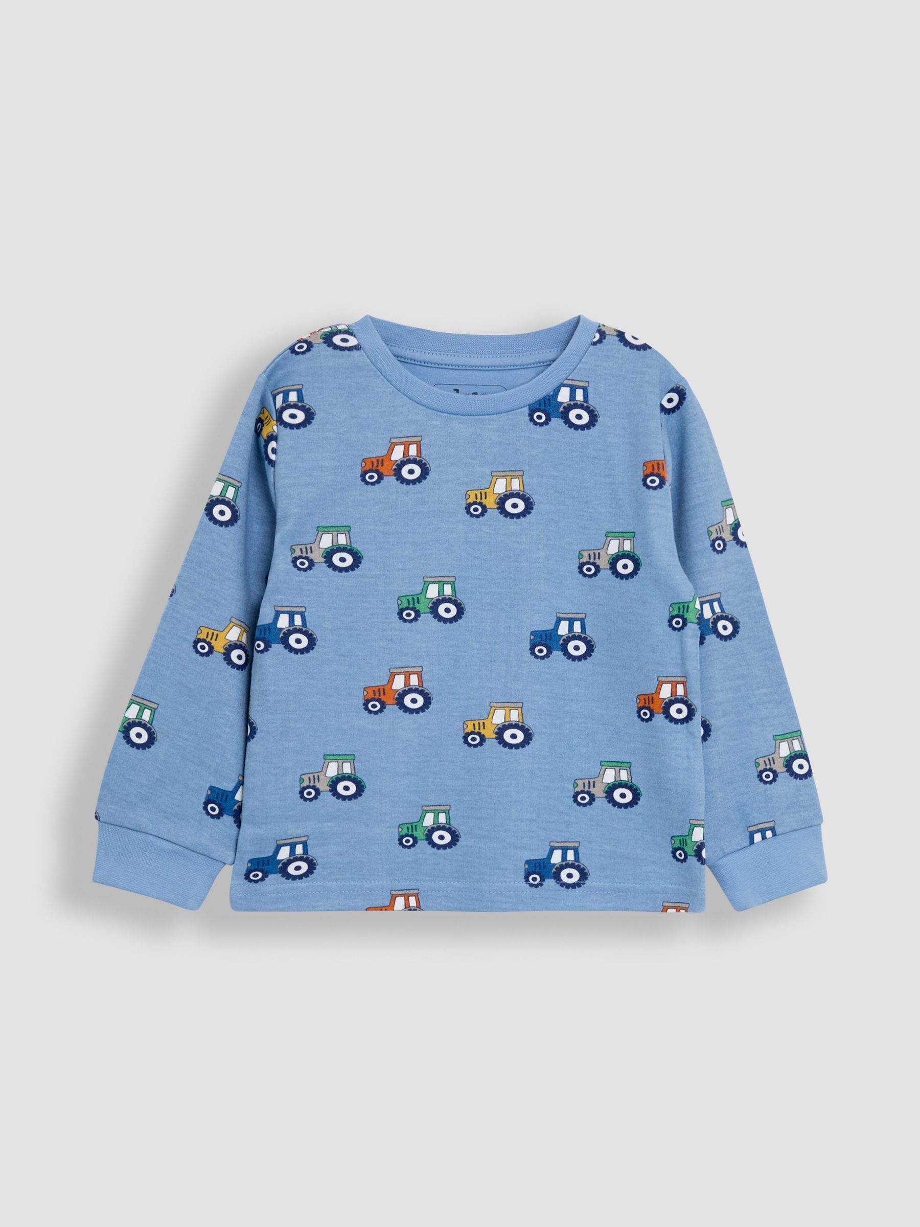 Blue 100% Cotton Jersey Pyjamas 2 Pack